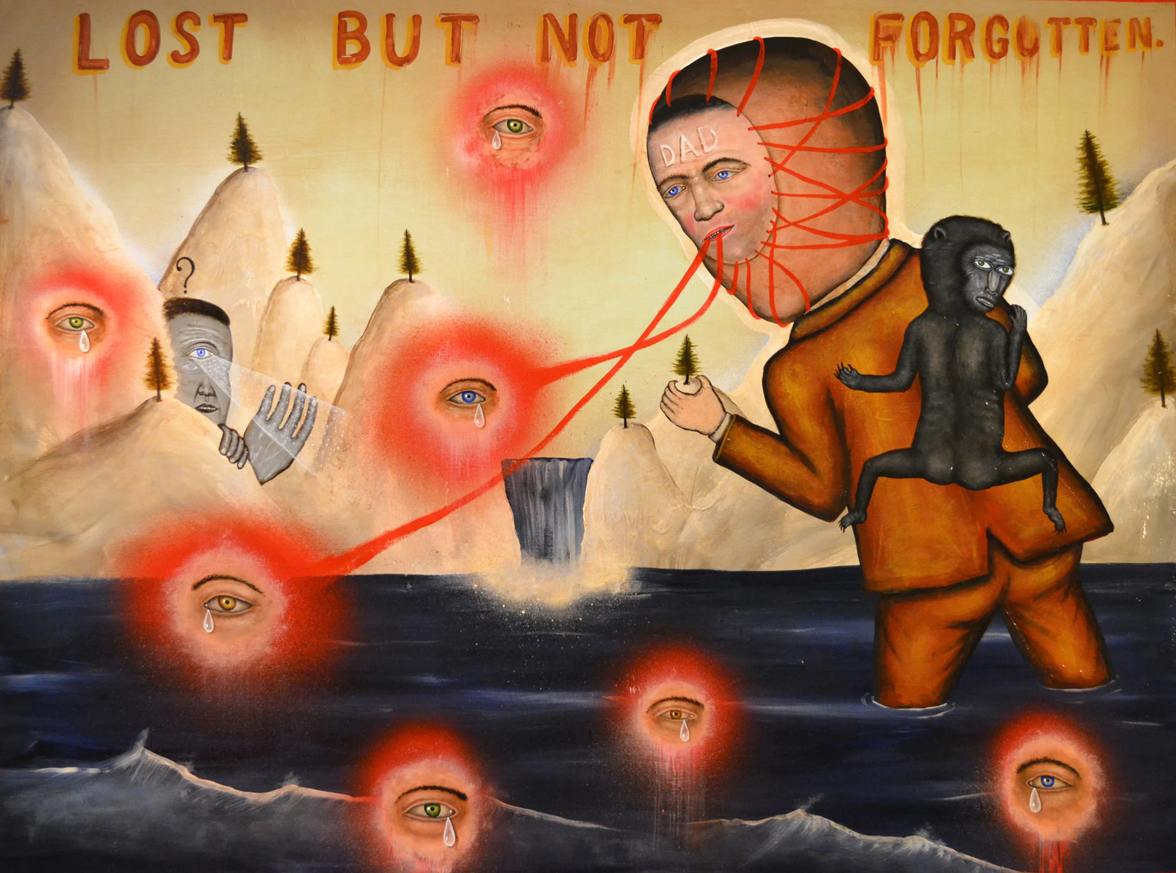 Lost But Not Forgotten Acrylic on wood 36 x 48 inches $12,000.00