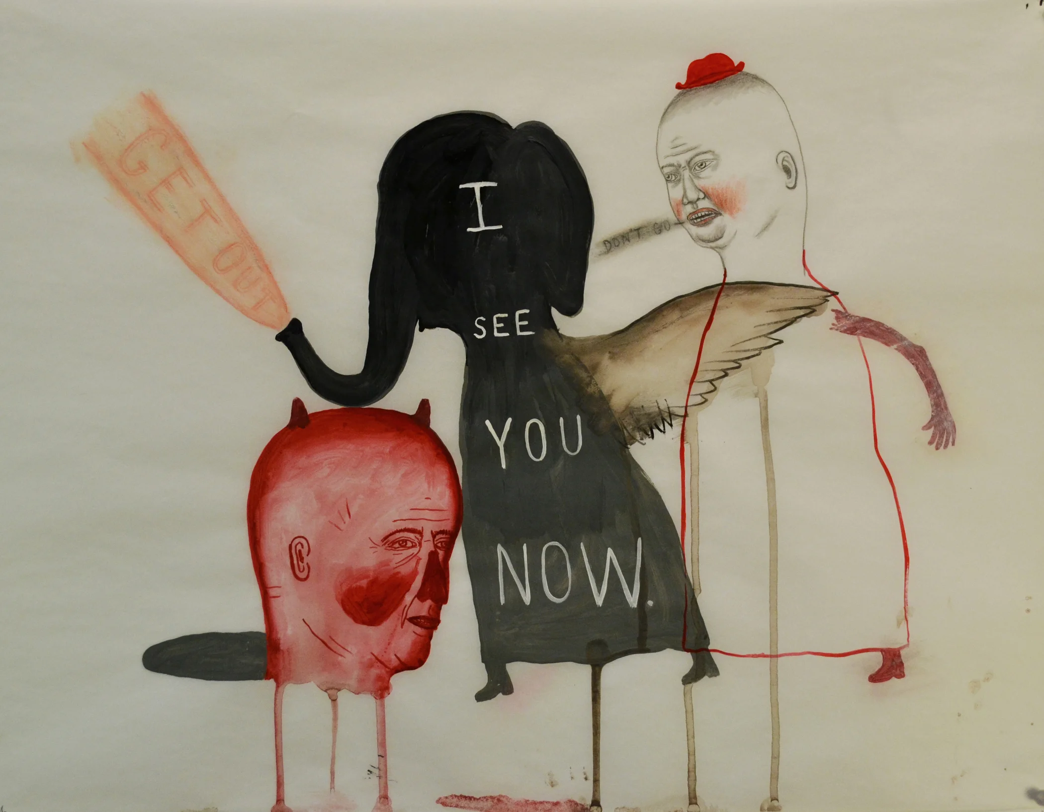 I See You Now Mixed media drawing on drafting vellum 18 x 24 inches $1,600.00