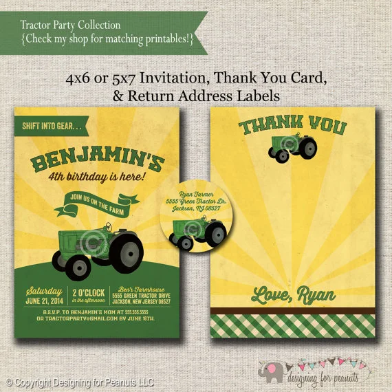 Tractor Themed Second Birthday — The Green Robe