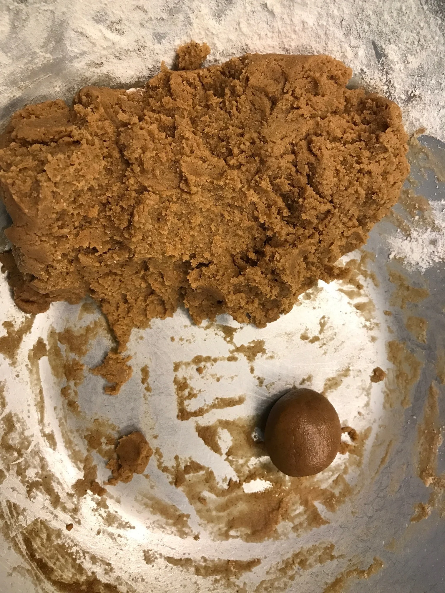 Formed dough. 