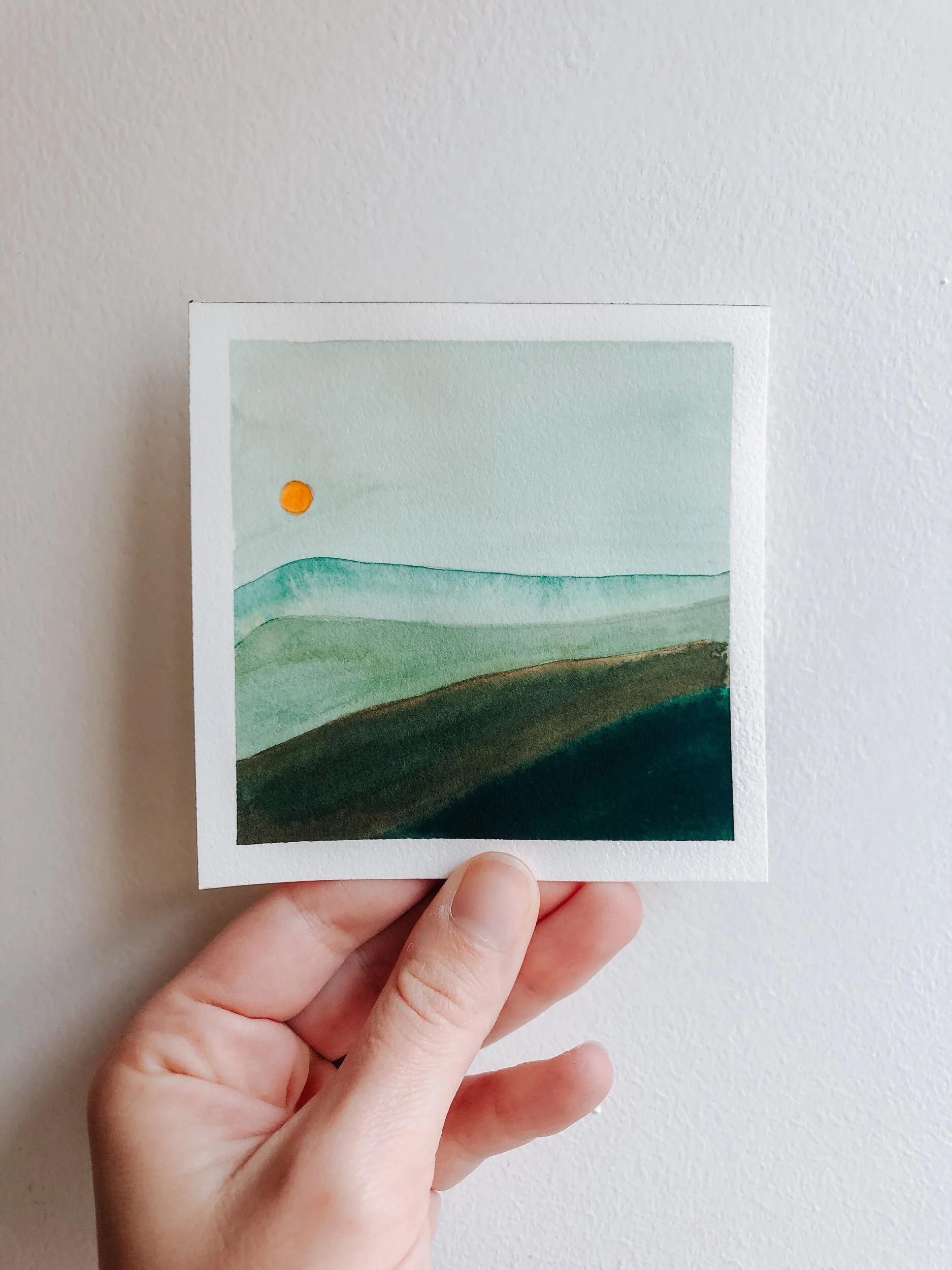 Kentucky Winter Moon, Watercolor Painting x in — Avery Ches