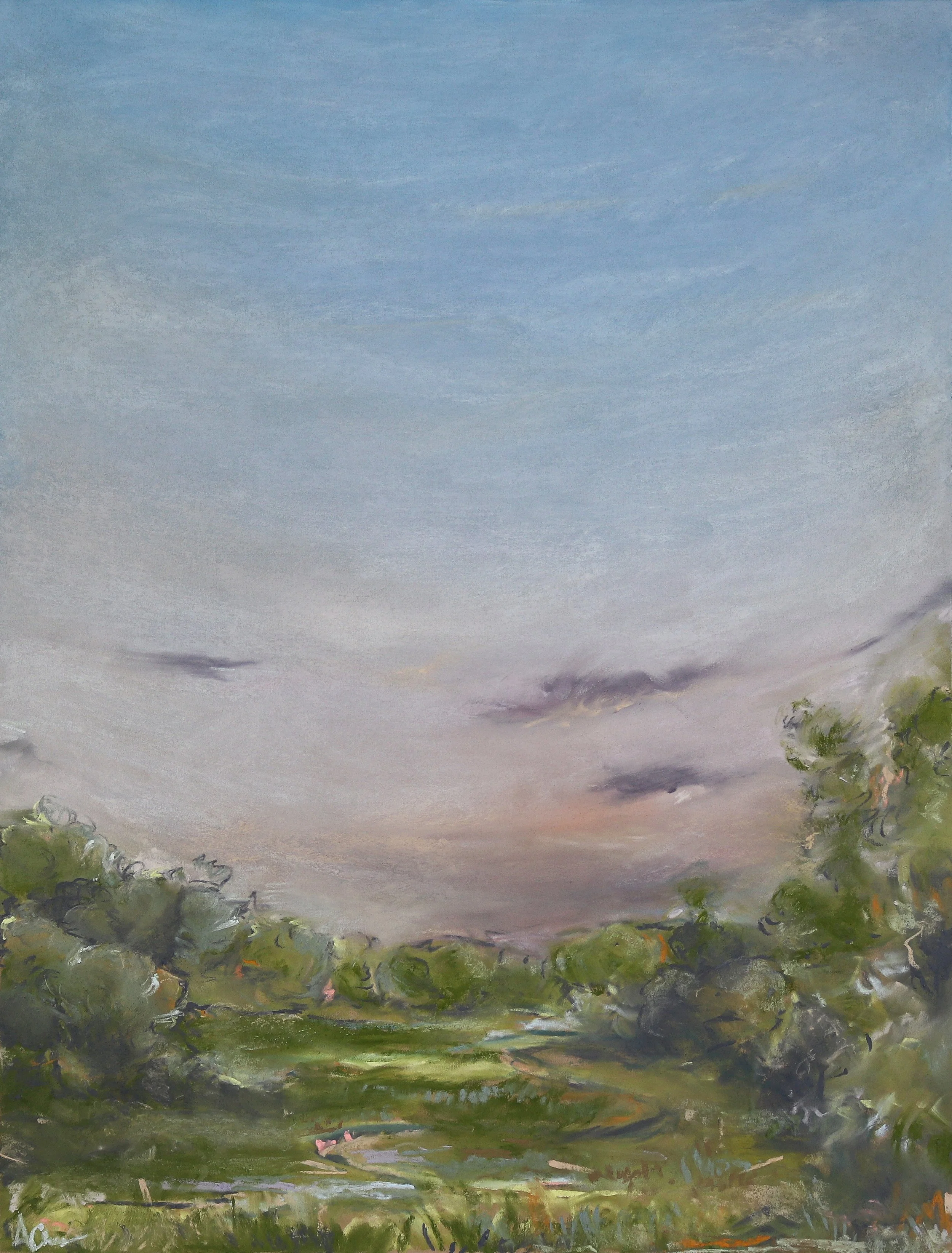 Riverbend Bayou, Pastel on Paper, 20x30", 2025