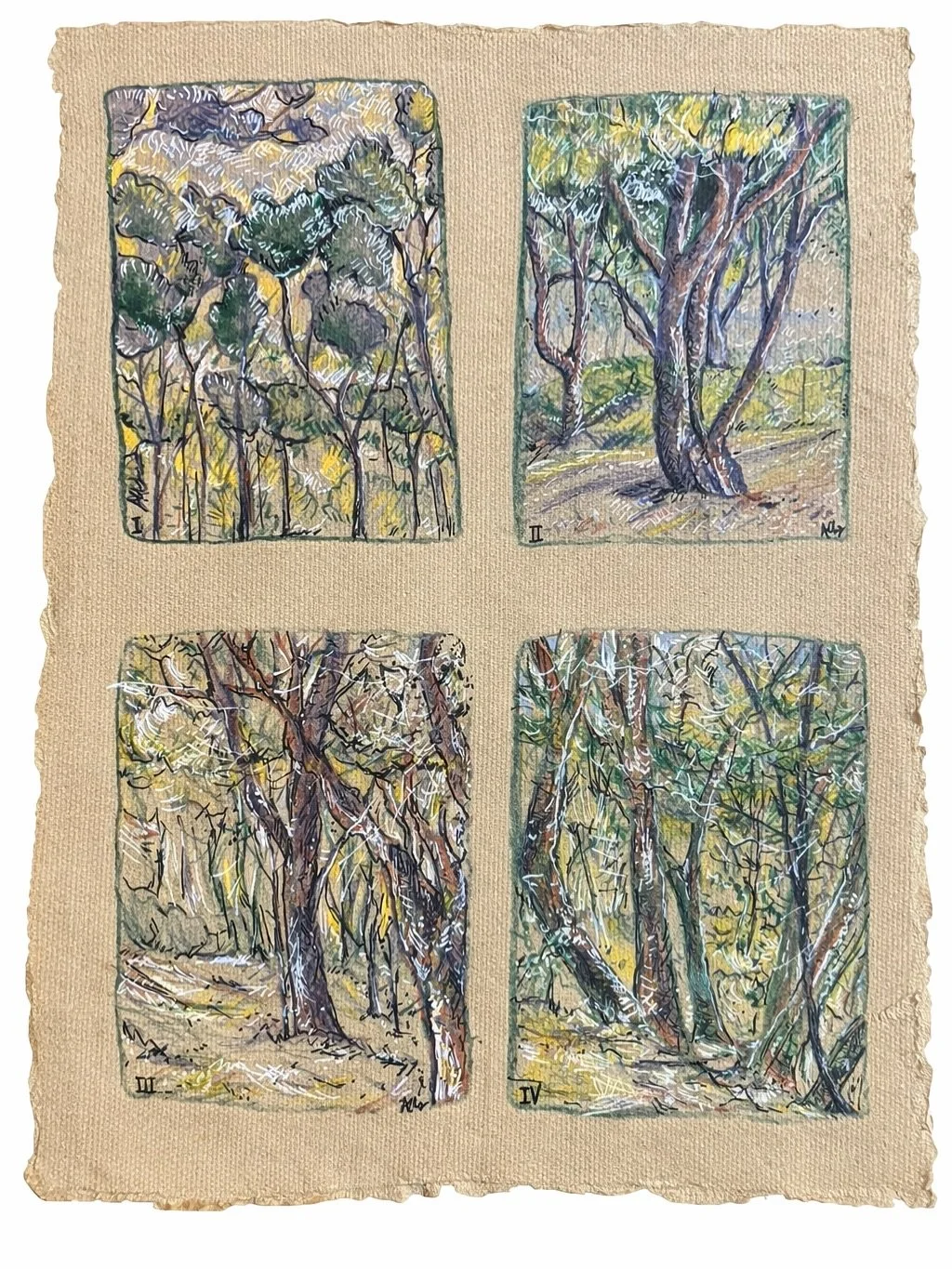 Set of four trees, inspired by Marseille 🍃

$250