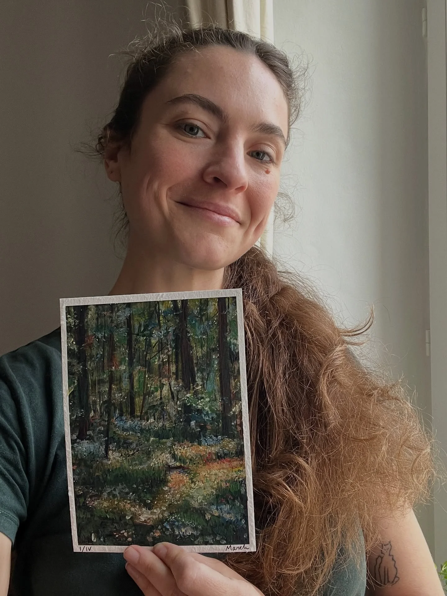 Hello, I&rsquo;m Avery, and I have an art club. 

These embellished prints of &ldquo;Forest Paths&rdquo; are going out to a few of my club members for March. 🍃💛