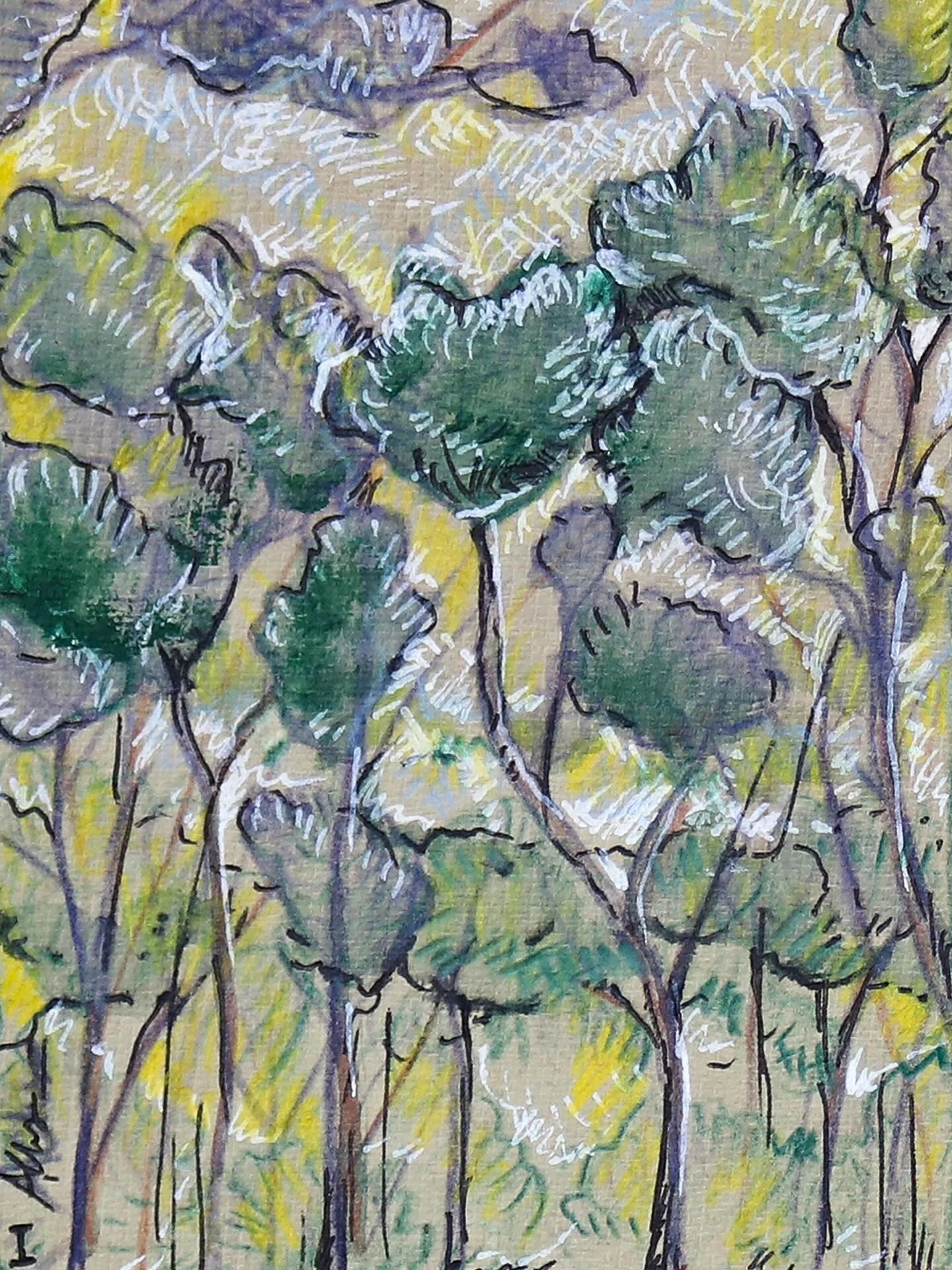 I spent some time in Marseille this winter and these sketch paintings were born. 

My favorite place to walk is Mont Rose, at the edge of Marseille, and what seemed to me like the end of the world. 

This is a set of four prints on fine art paper, pe