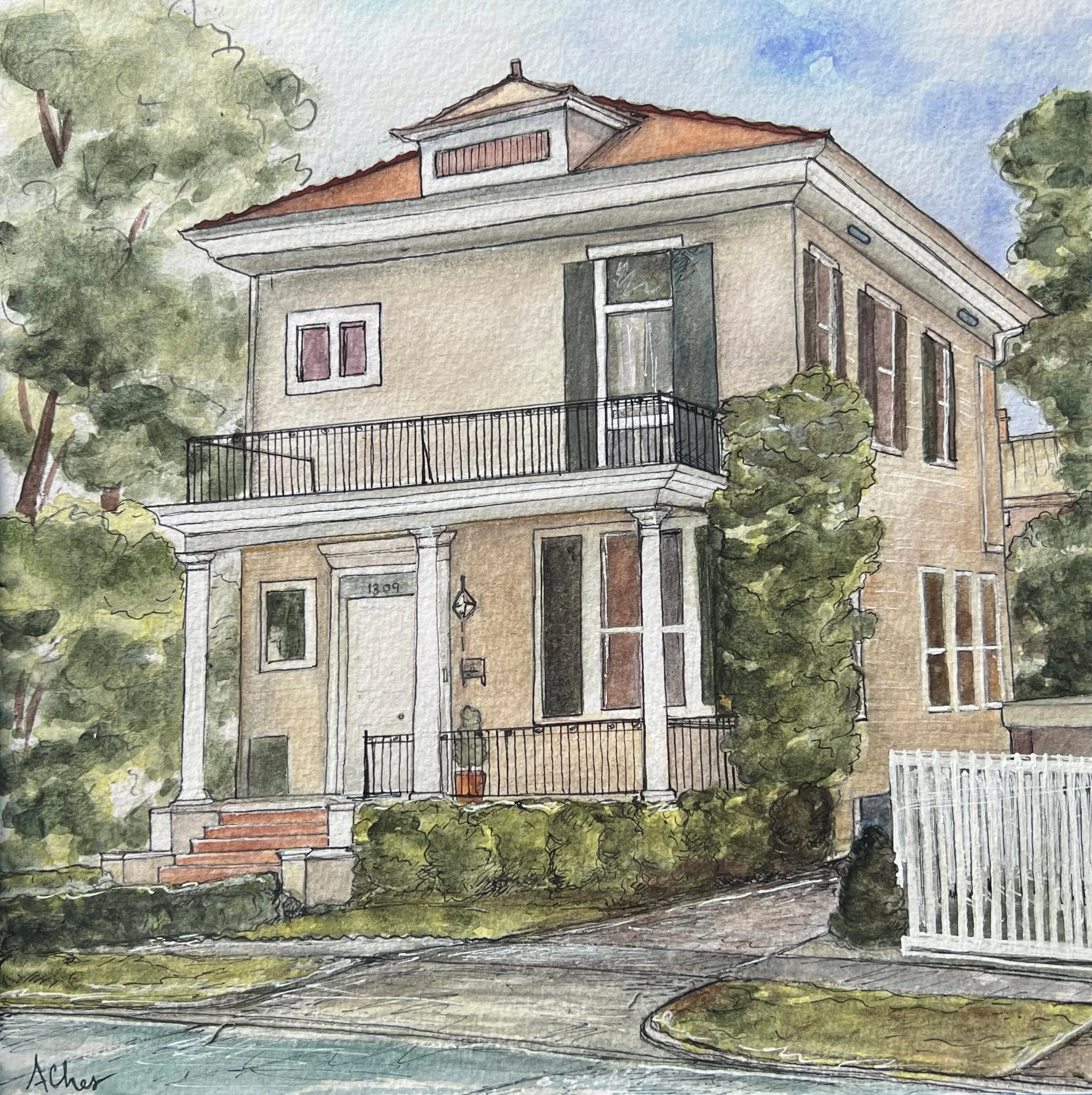 Swipe to paint a painting ✍🏼

#neworleans #houseportrait