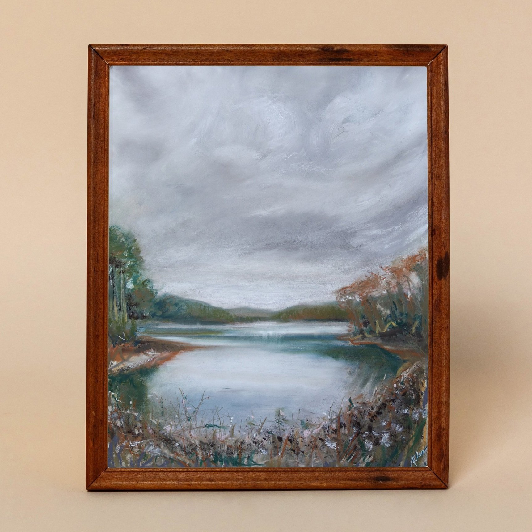Kentucky Winter Lake Appalachia Art Original Painting
