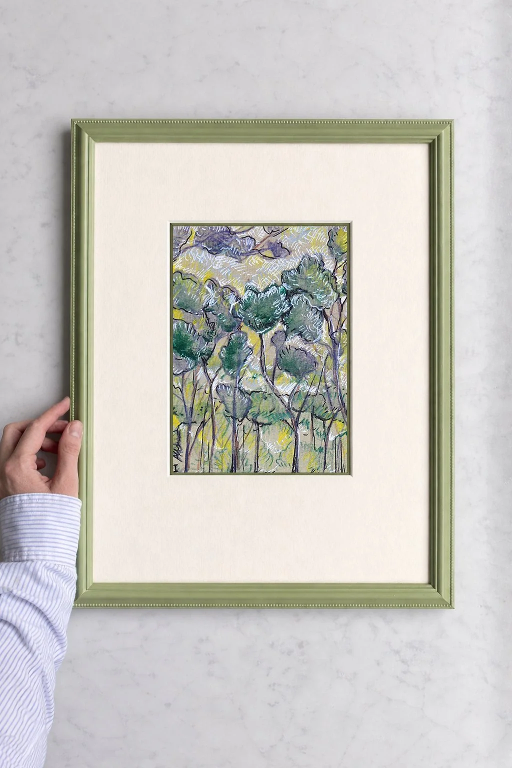 Rustic Tree Sketch Print Set Marseille - French Botanical Decor Avery Ches