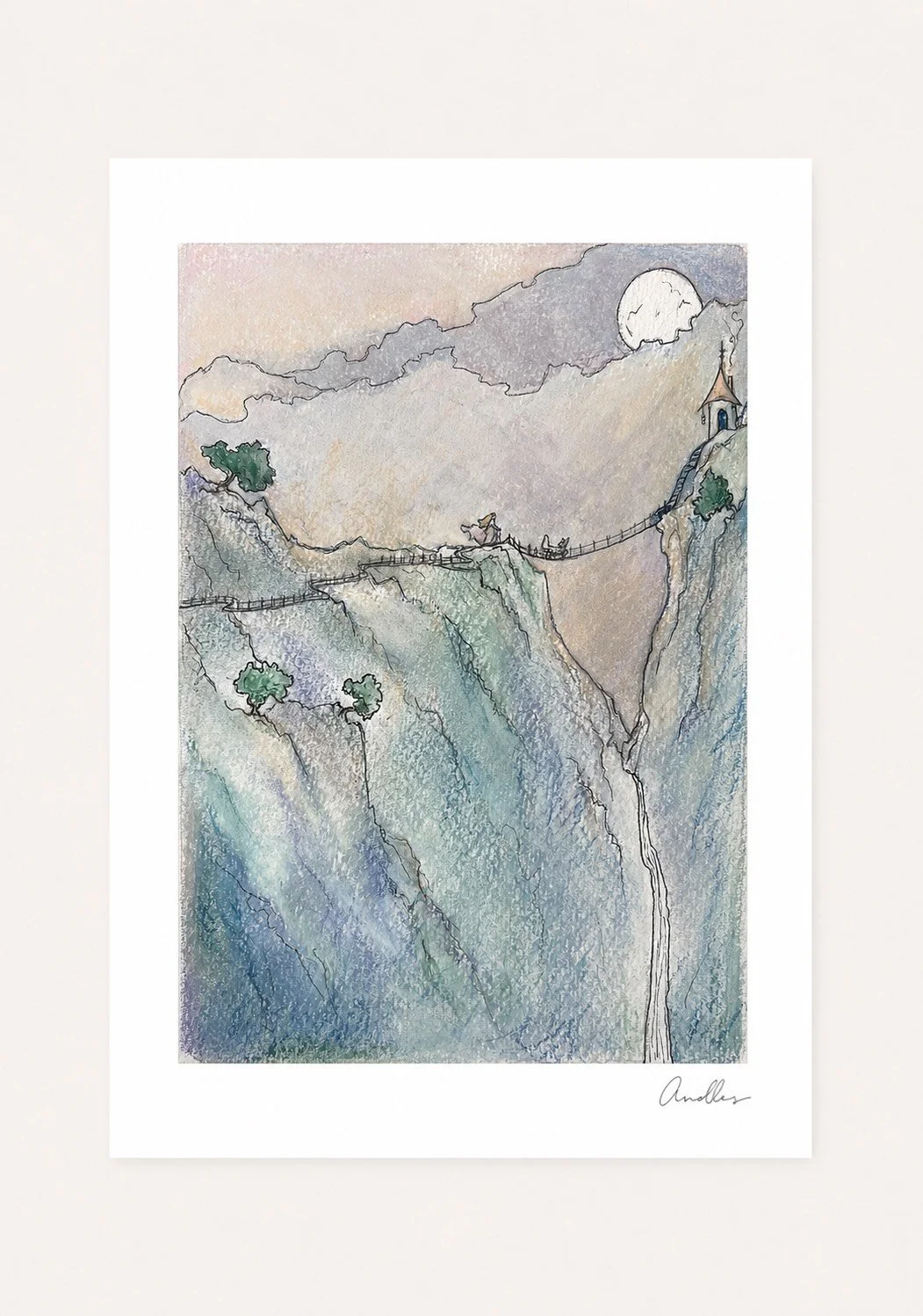 Moonwalk House Dreamscape Art Print.JPG