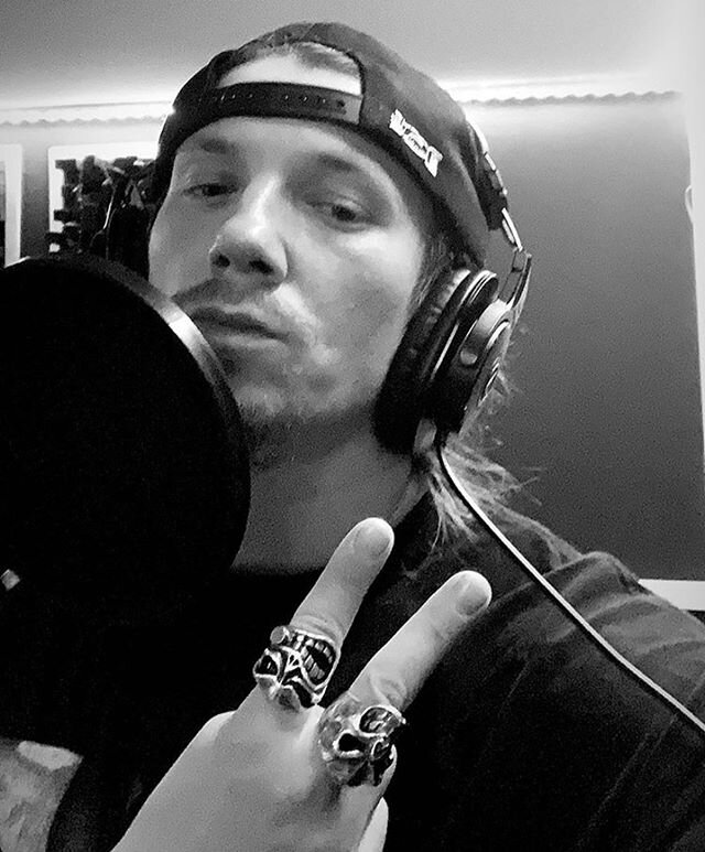 Check our @trapxel_rose of @concrete_dream_ repping his Mister .45 Super X and Original Sinister while laying news vocals tracks for some all new Concrete Dreams tunes &bull;Only for the Elite &bull; &ldquo;We&rsquo;re not just a Brand, We&rsquo;re a