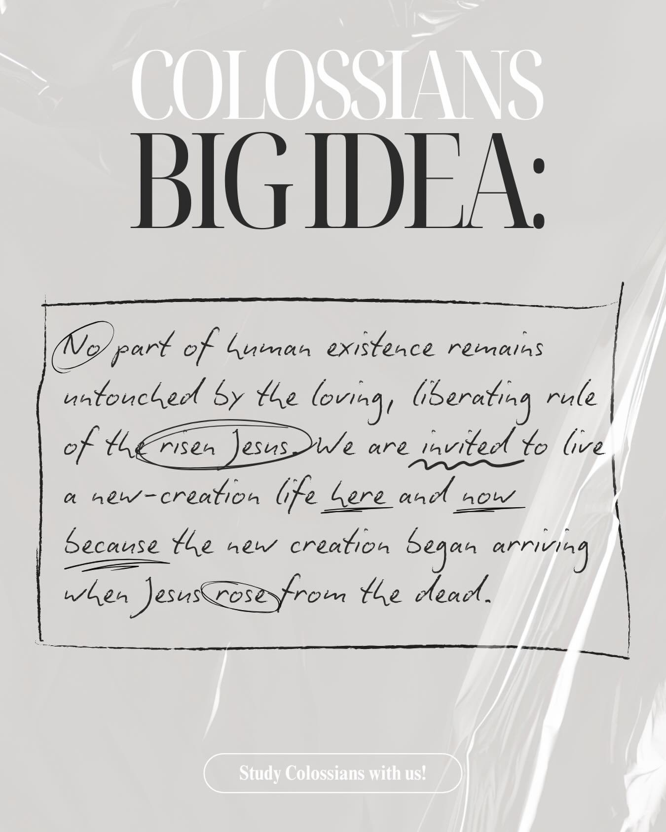 How have you seen @thebibleproject &lsquo;s big idea for Colossians so far? 

Not in a small group and want to get connected? Send us a DM or fill out the link in our bio! Small groups meet all over grounds on multiple nights each week.