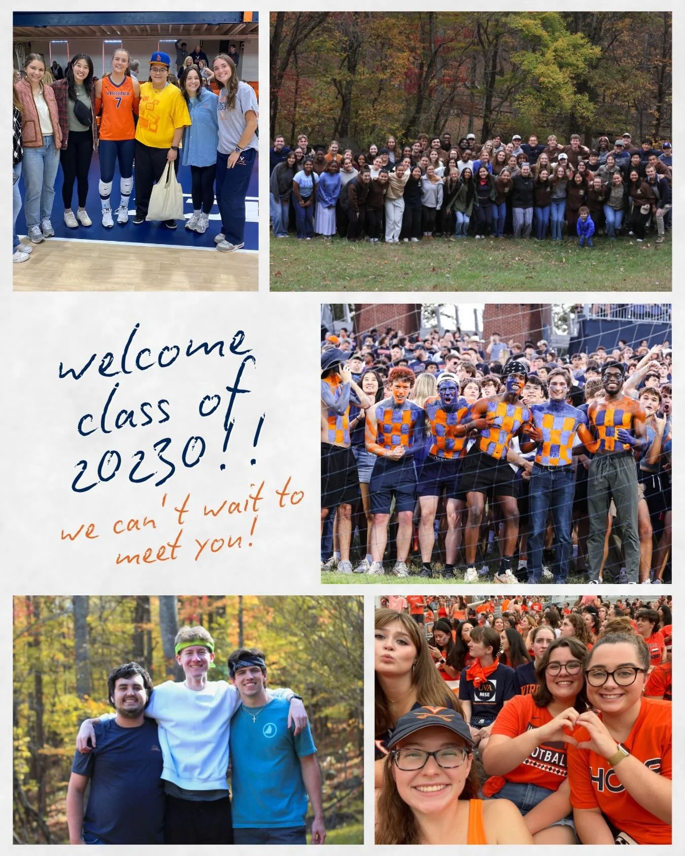 Hey! UVA class of 2030! We are so excited for you to become a part of the UVA family🧡💙

We would love to meet you and help you get to know UVA! Click the link in our bio and fill out our class of 2030 interest form to get connected to current stude