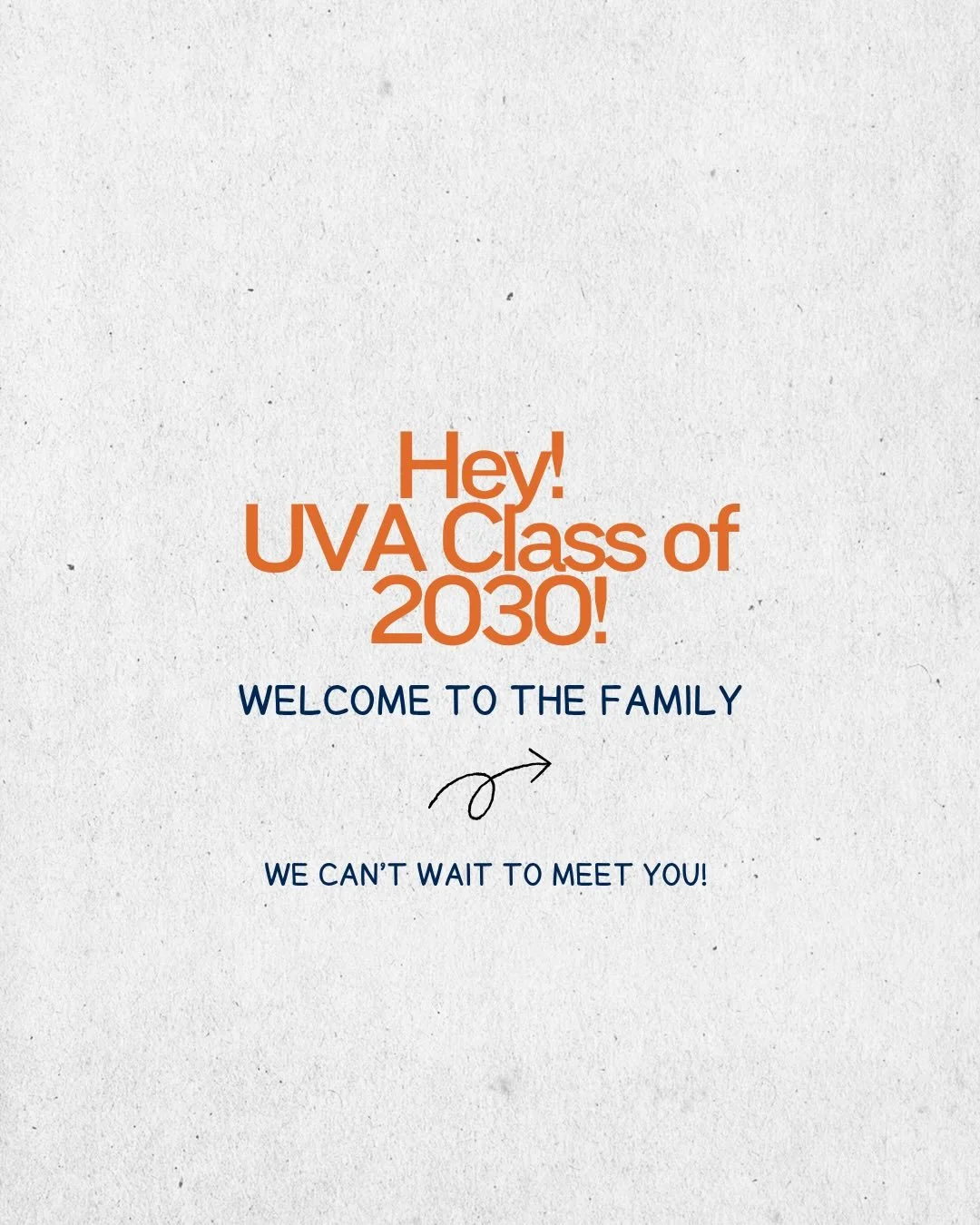 Oh hey class of 2030!!! Welcome to UVA! 

We would love to get to know you, introduce yourself in the comments or send us a DM! 

Interested in getting connected to other first years? Fill out our class of 2030 form and join our 2030 GroupMe!