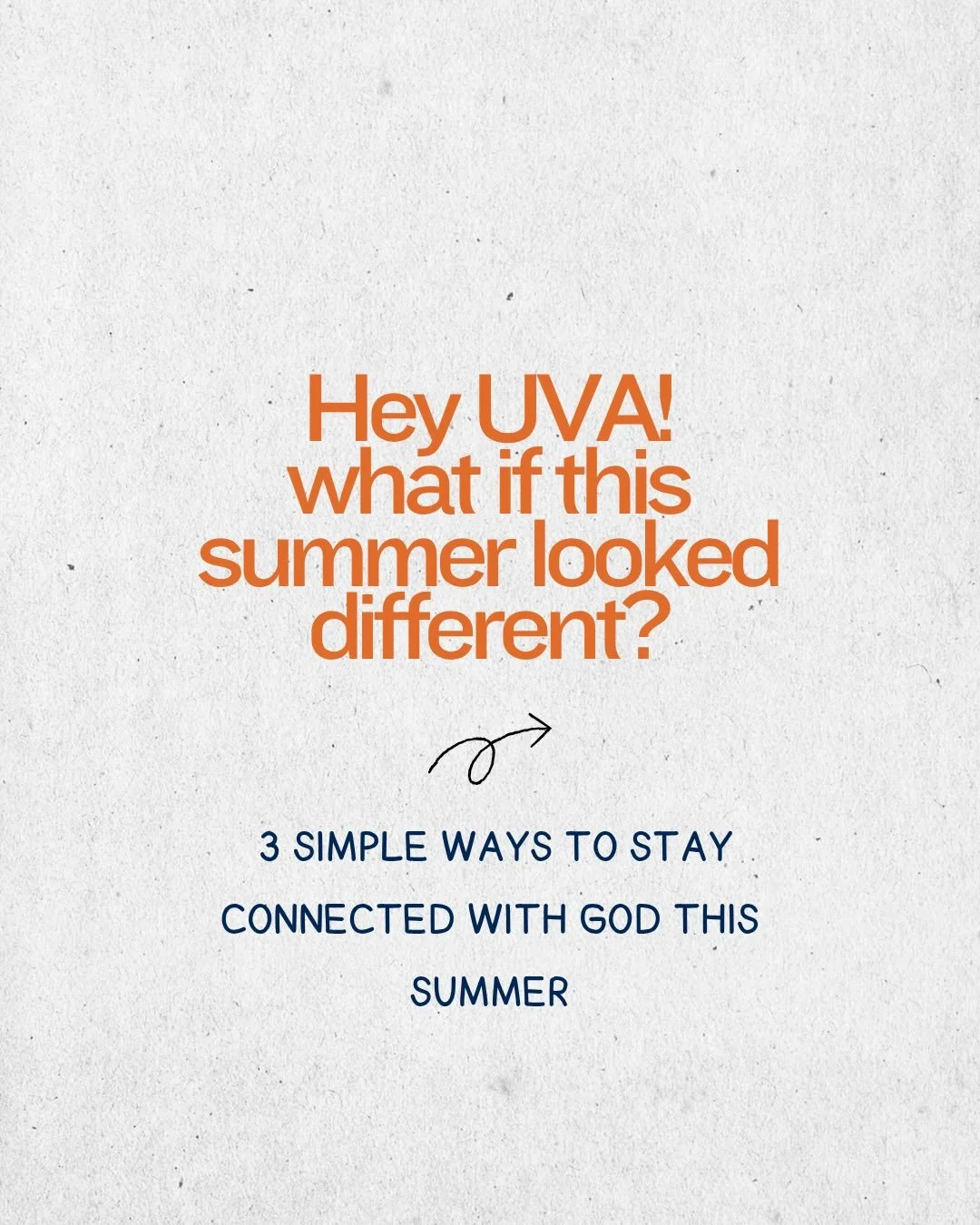Swipe for 3 spiritual disciplines to help us stay connected to God this summer! Which one are you going to try first?