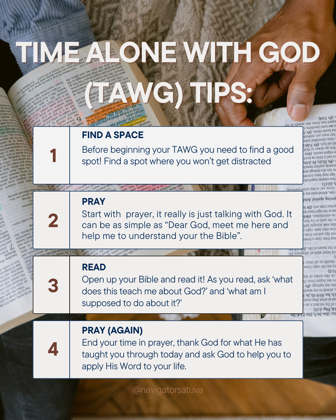 4 tips for spending time alone with God