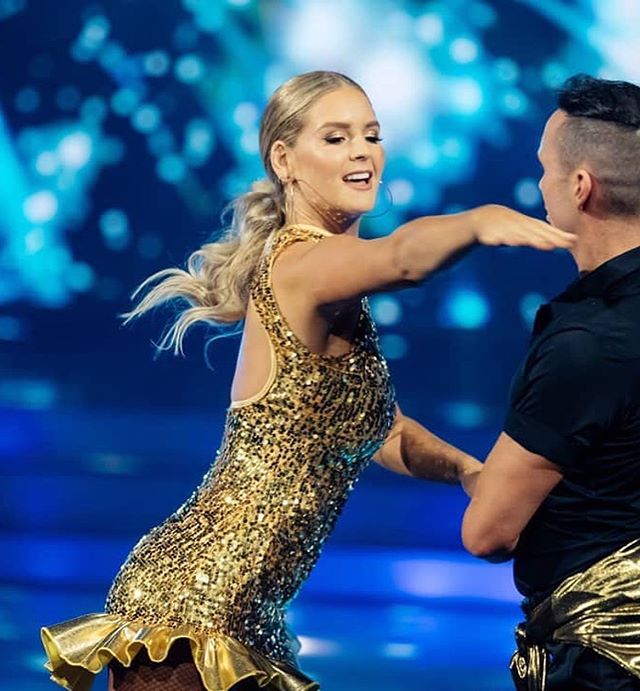 Week 2 @dwtsnz 
I have been awful on social throughout the show, so be prepared now to get bombarded with all the photos I took (when I remembered to take them) 😂

The gorgeous @anna_willcox dancing with @bradmcoleman 
Makeup by: @heathernewcombe.ma