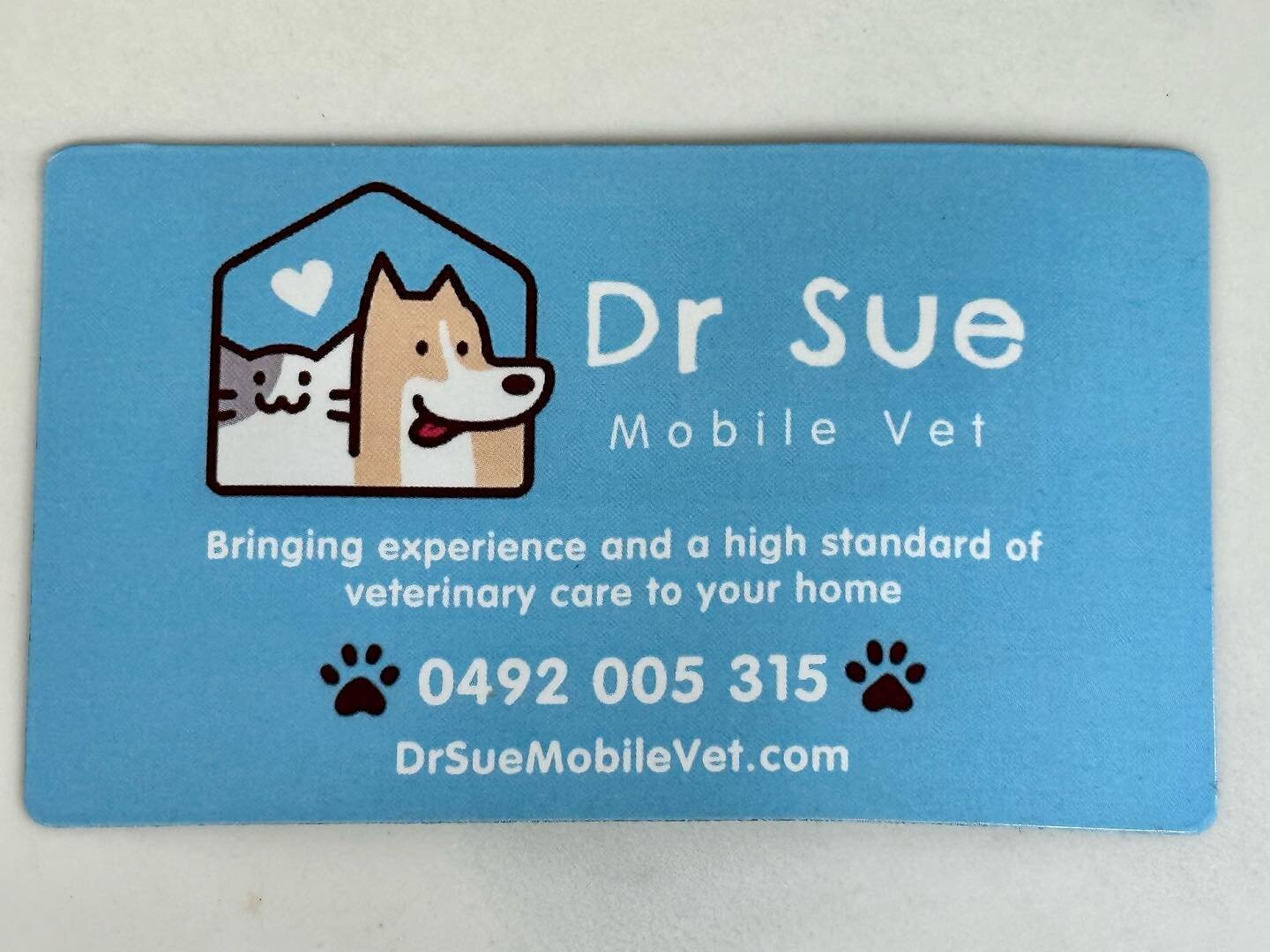 This mobile vet was recommended by a friend of mine, so I thought if ever you can&rsquo;t get to a vet, she may be a good contact to have