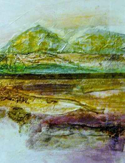 "earth layers" mixed media