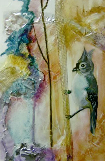 "pensive" mixed media 