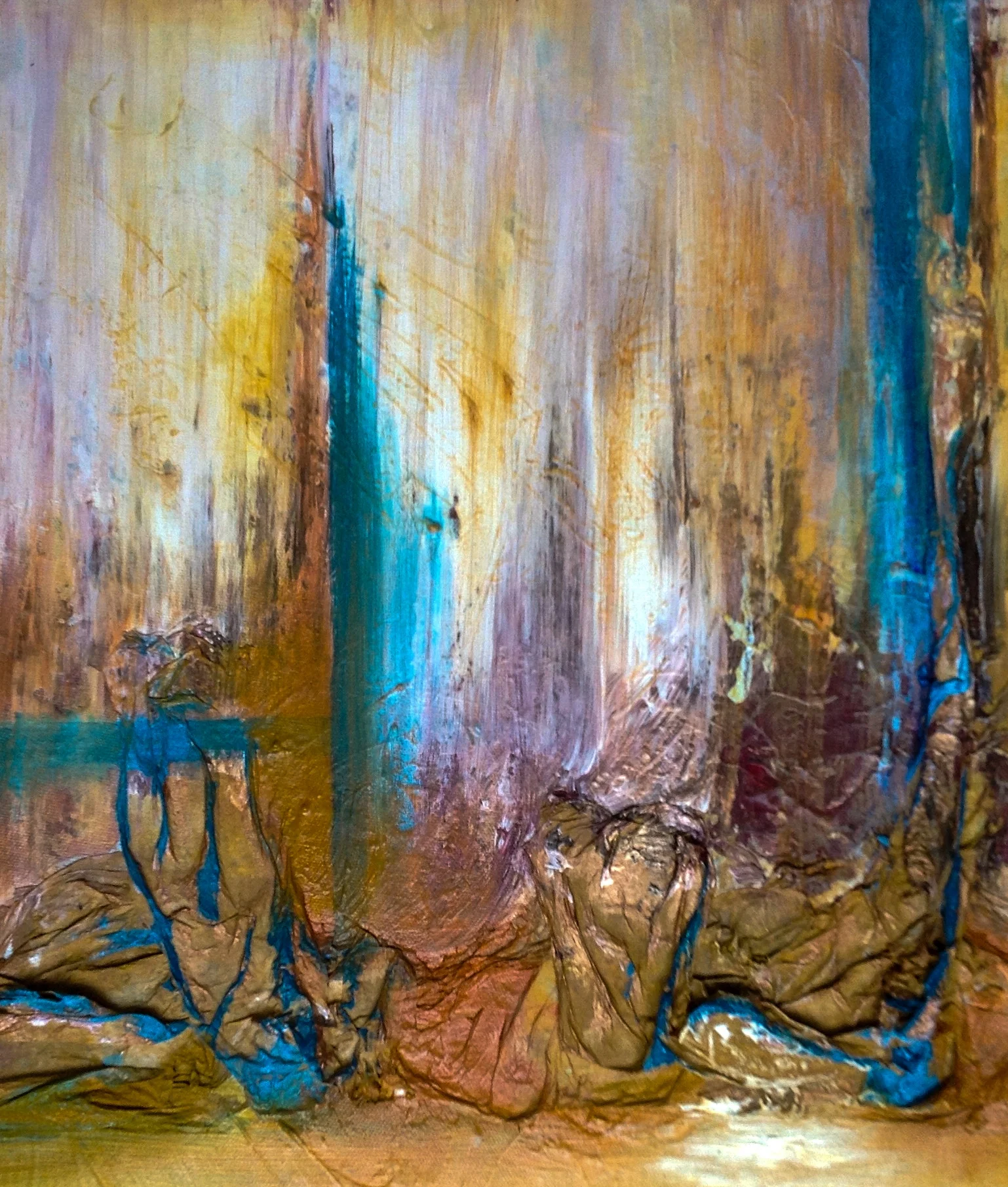 "rising" mixed media