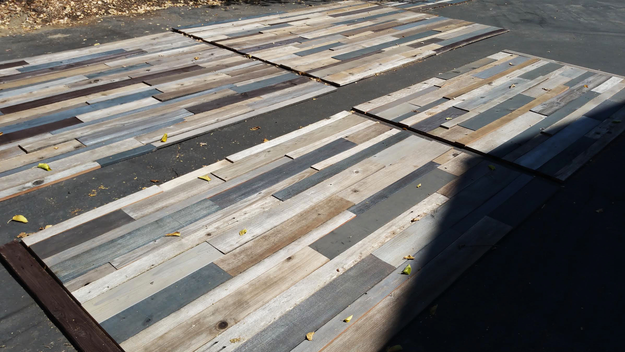 Process of staining and piecing wood together