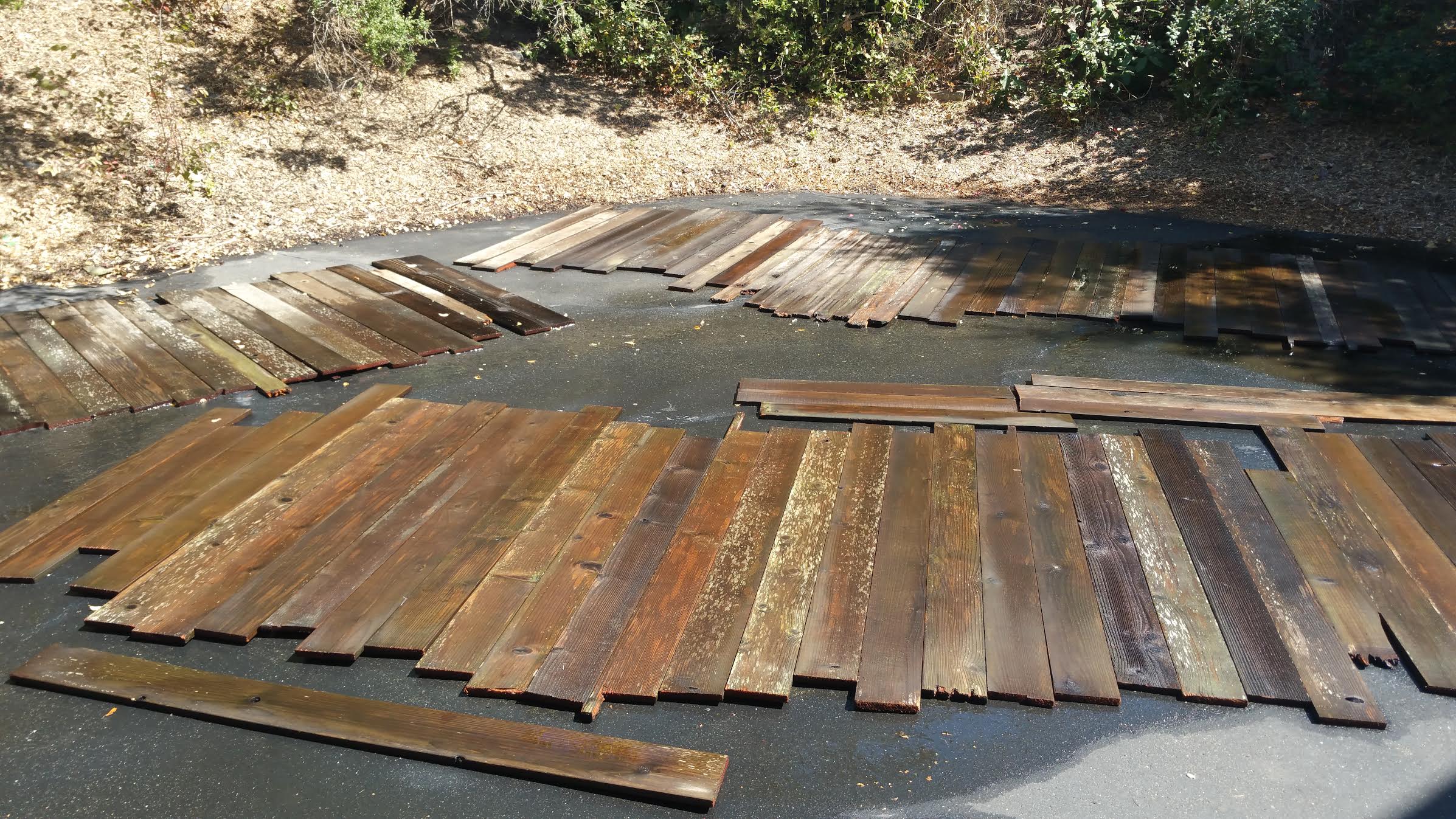 power washing all of the fencing wood