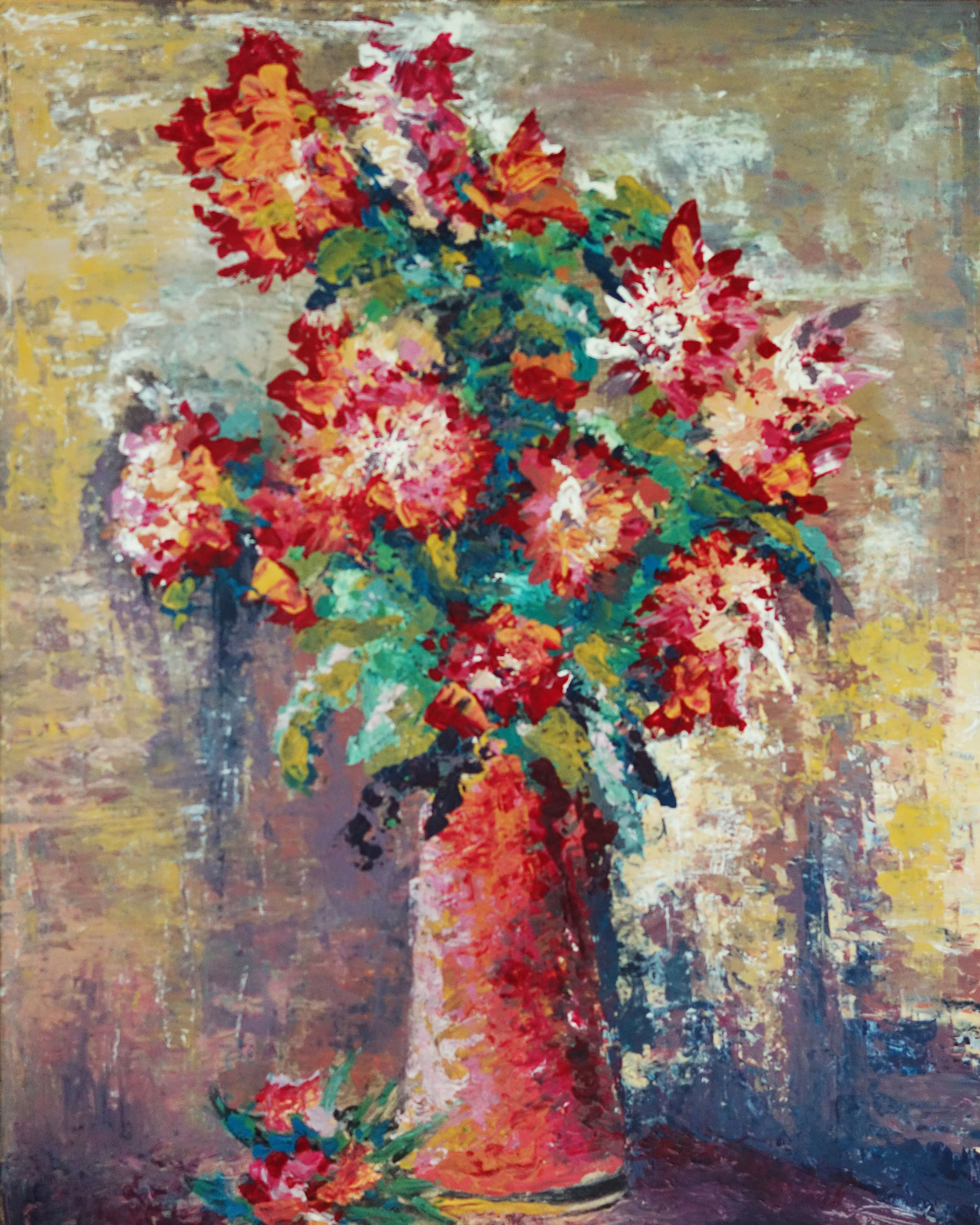palette knife flowers