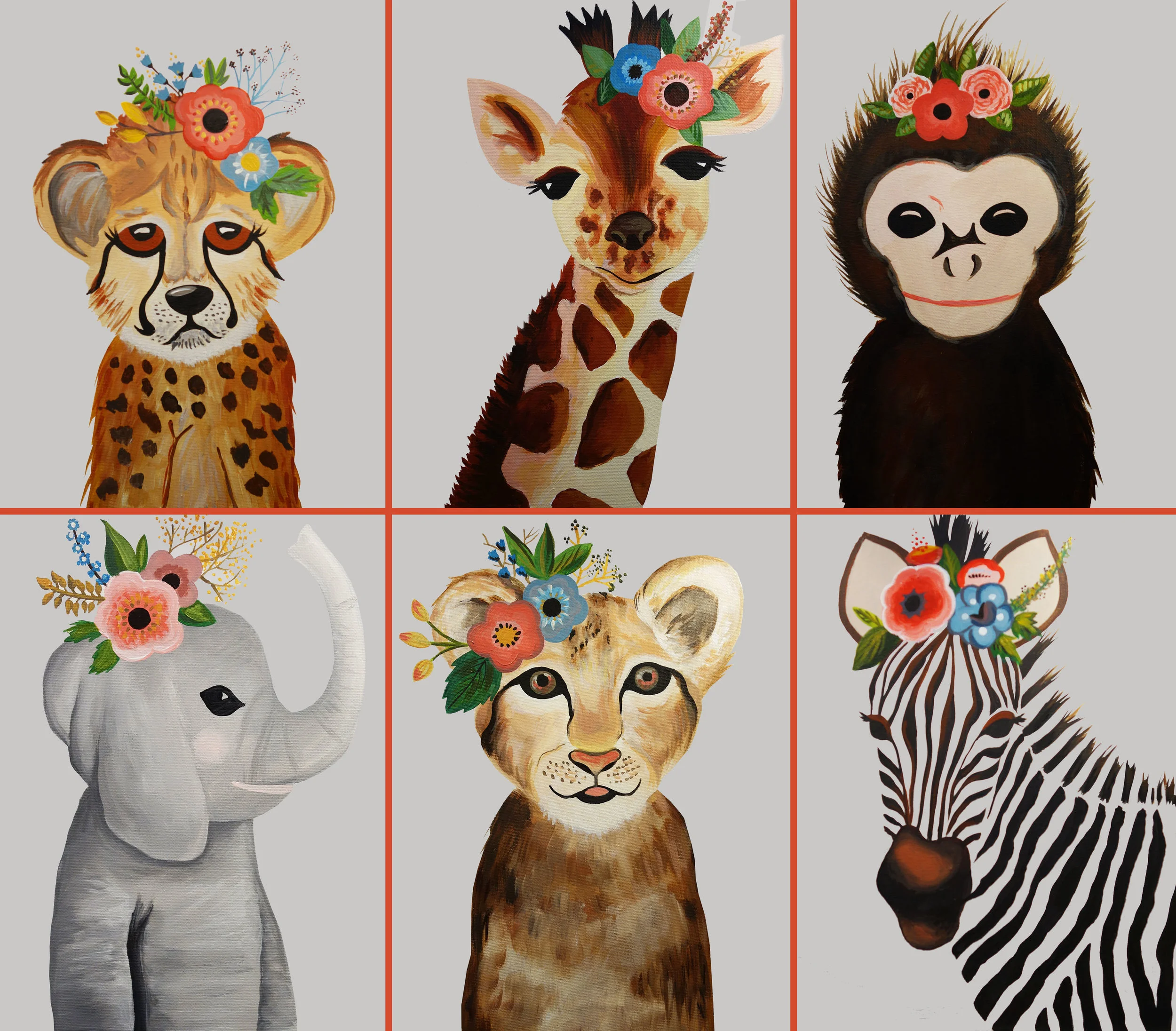 Safari Animals for baby's room
