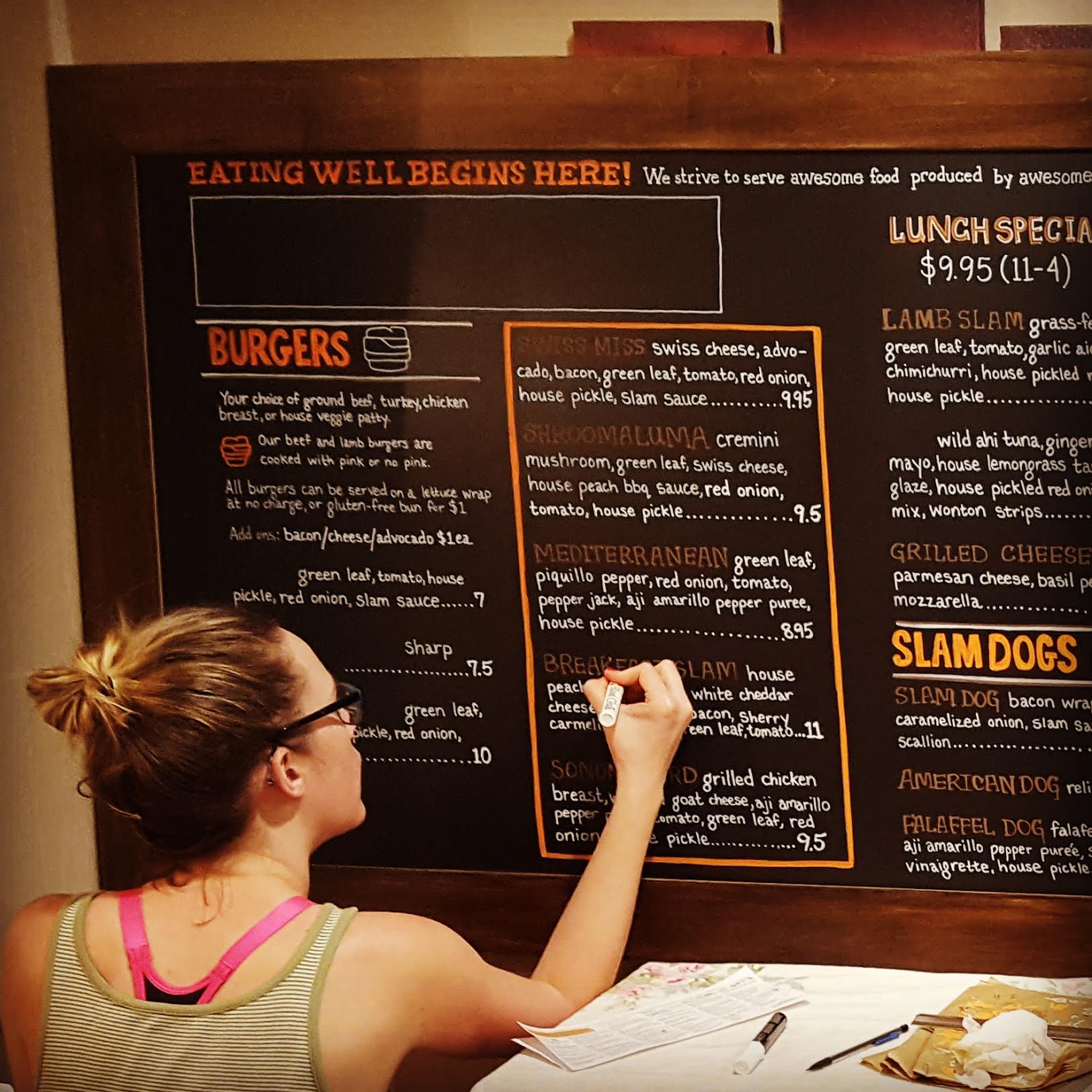 drawing the menu