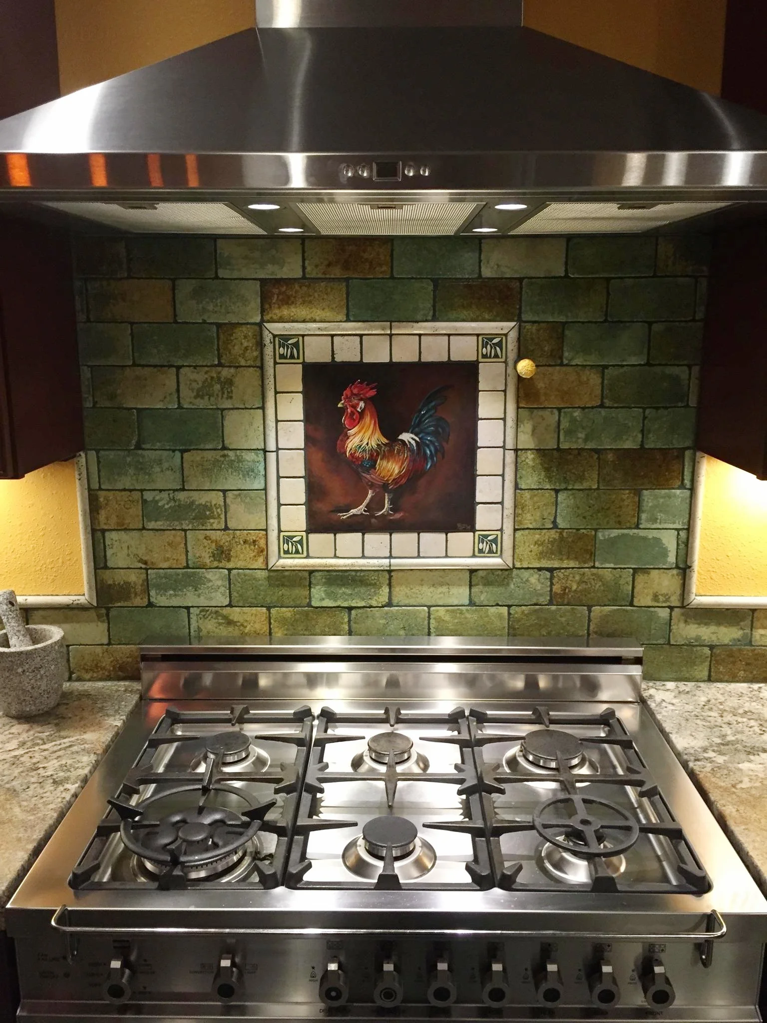 Rooster Backsplash