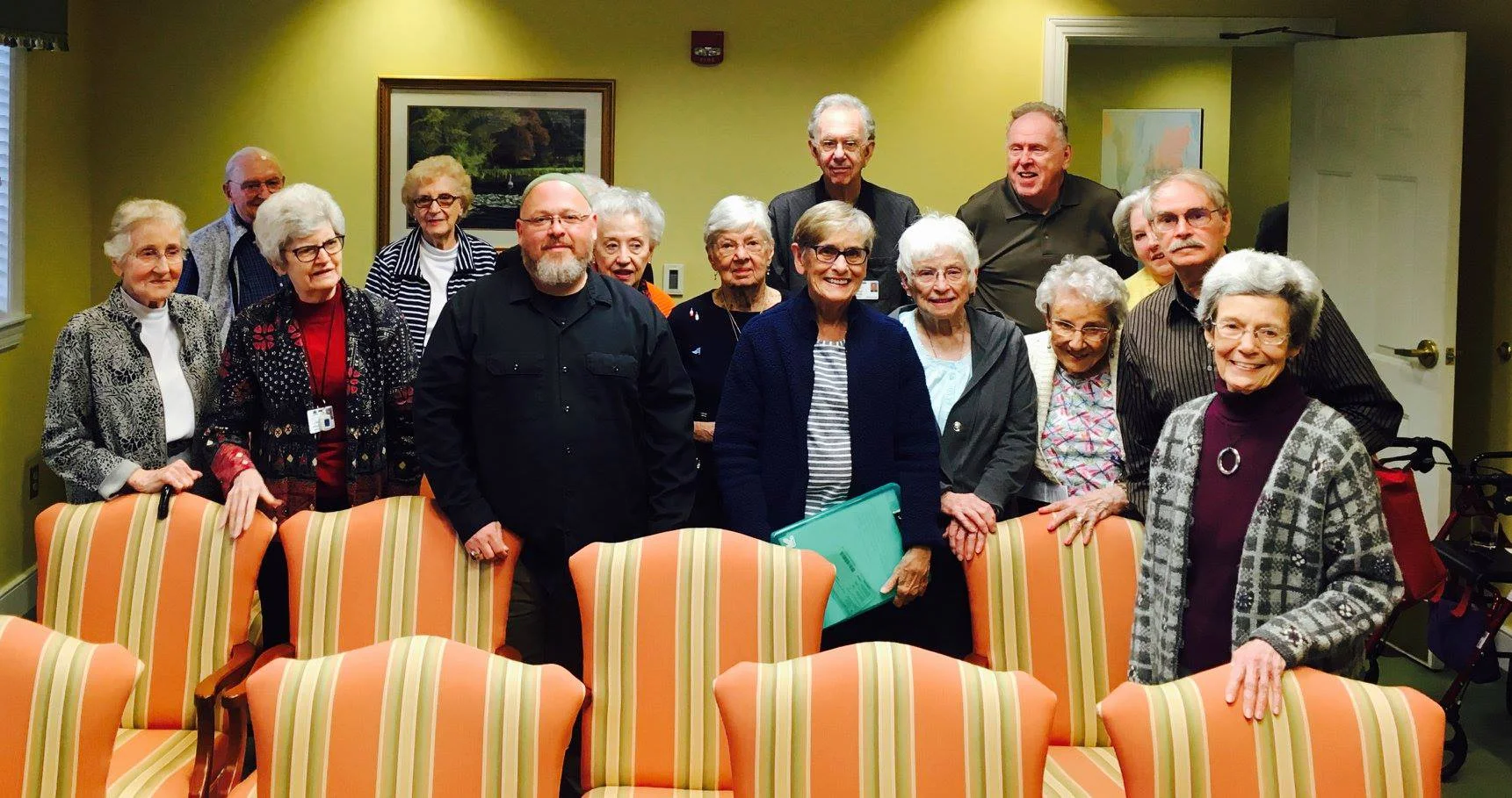 Imam Shane speaking about Islam at The Village at Brookwood senior living community in Burlington, North Carolina.