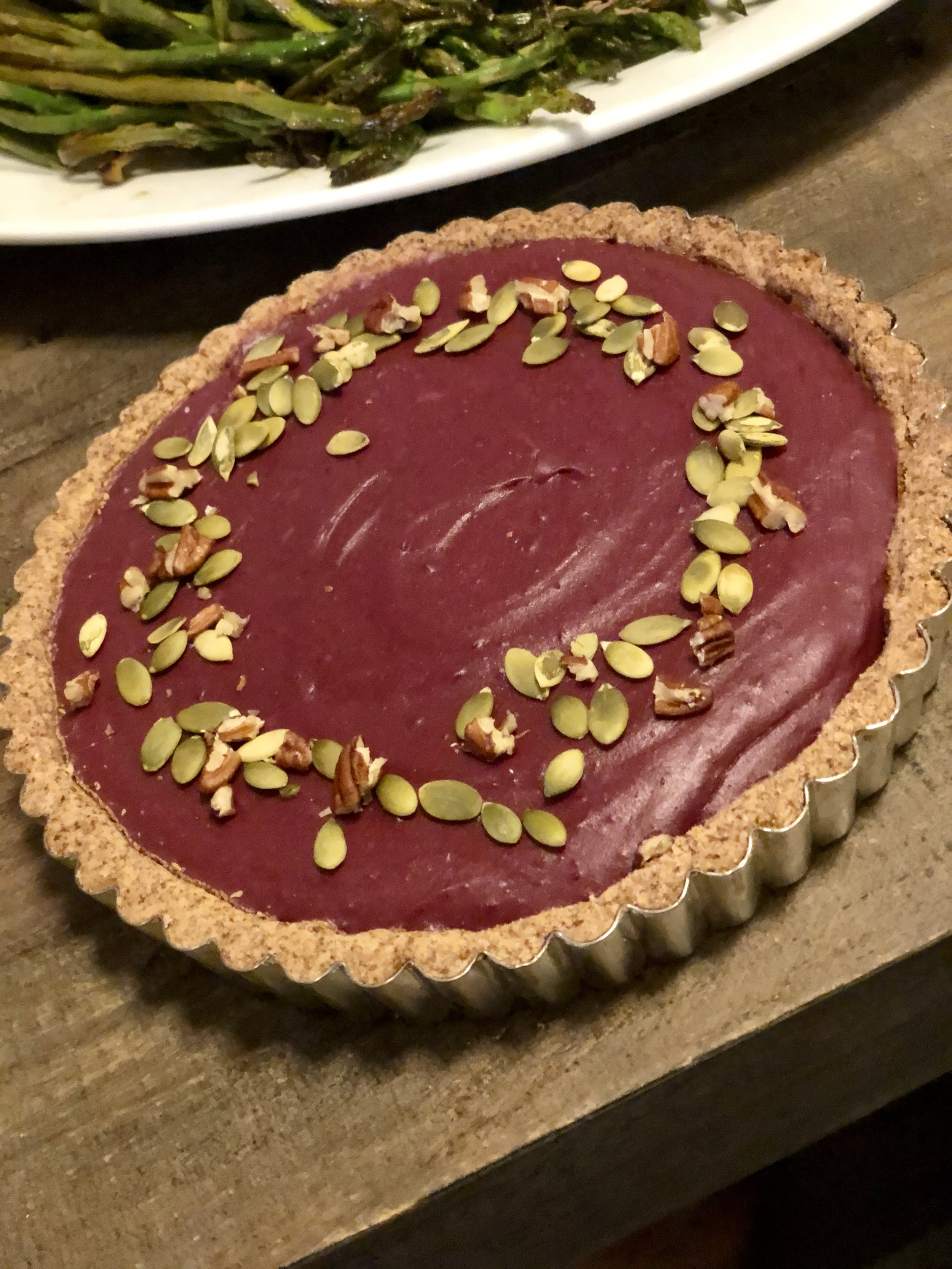 Gluten free purple sweet potato pie 