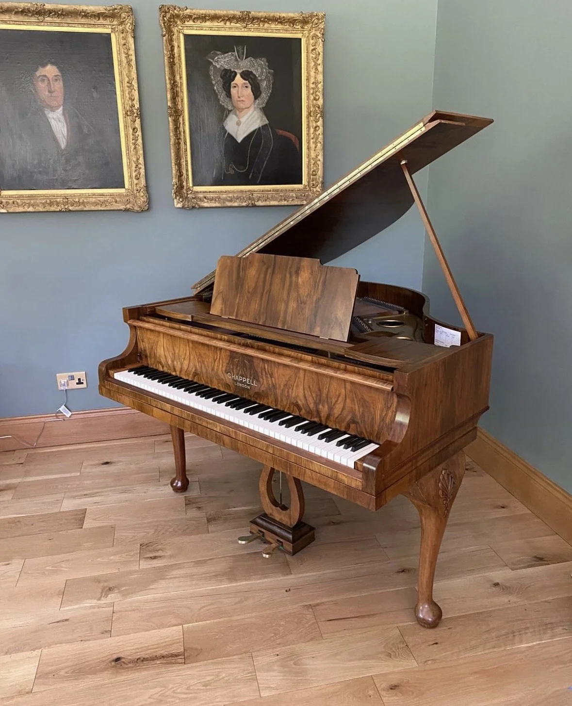 Chappell piano set up in a house