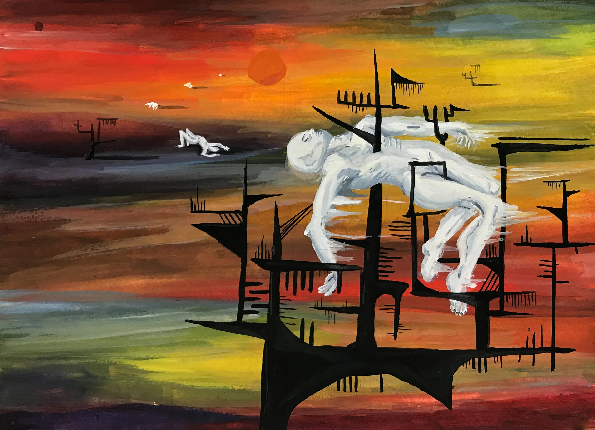 Assignment: Visualizing Music Mixed-media on paper Fall 2017