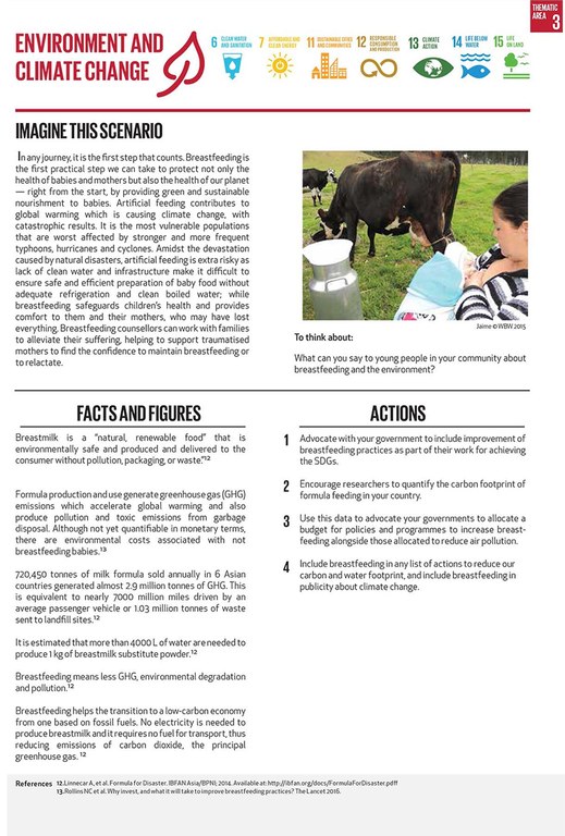 Page from World Breastfeeding Week leaflet .