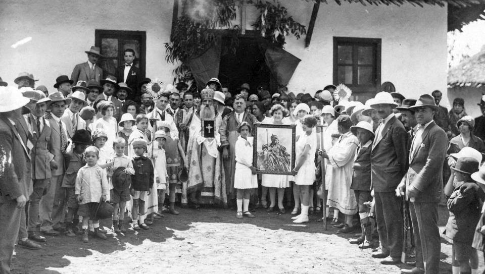 Armenian Community of Addis Ababa, Ethiopia, at St Mary's Church c1930. Photo by kind permission of Alain Marcerou