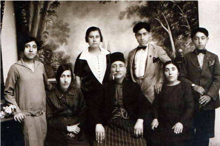 Agha Boghos family: left to right; Alice, Umme Ferida, a cousin Fehime, Iskender, Solomon, Khatoun and Voghbed