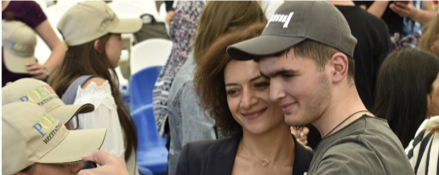 Davit Sargysan with First Lady Anna Hakobyan