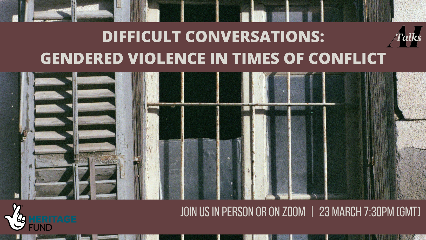 POSTPONED: Difficult Conversations: Gendered Violence in Times of Conflict