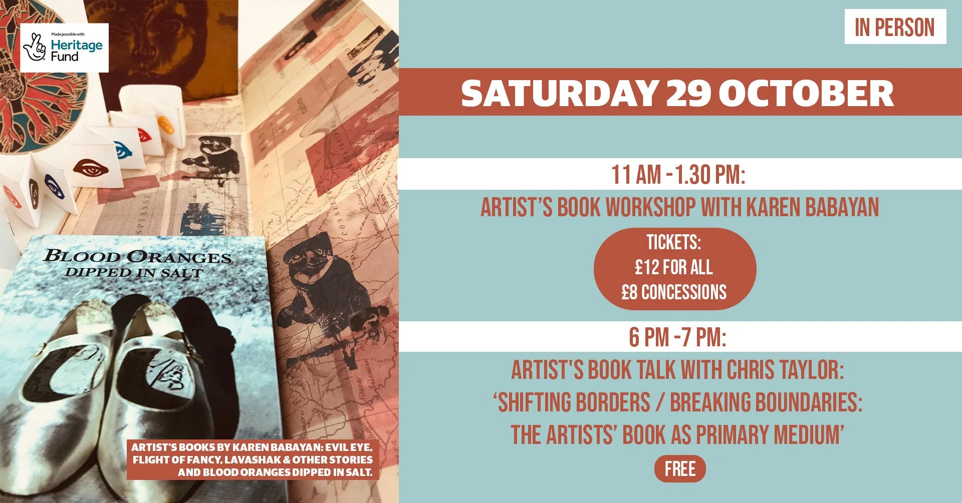 Artist’s Book Workshop & Artist’s Book talk: with Karen Babayan & Chris Taylor