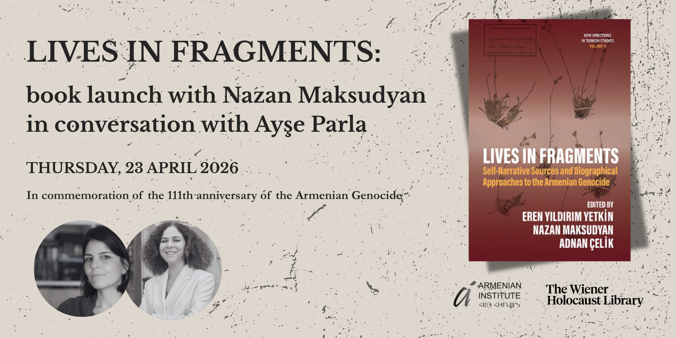 Lives in Fragments: Book Launch with Nazan Maksudyan In Conversation with Ayşe Parla