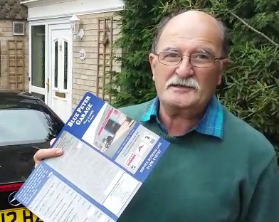 Mr Kay from Basingstoke, saved lots of money by purchasing our EasyCarCare Promotion for our selected Partner Garage, Blue Peter Garage
