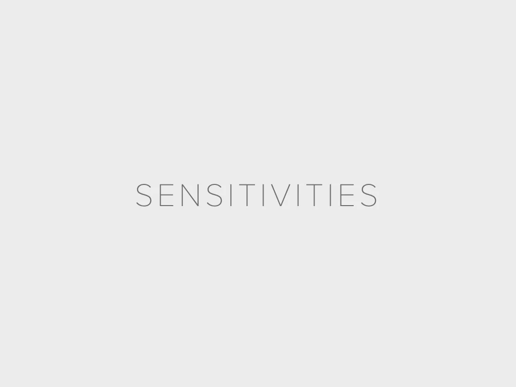 SENSITIVITIES