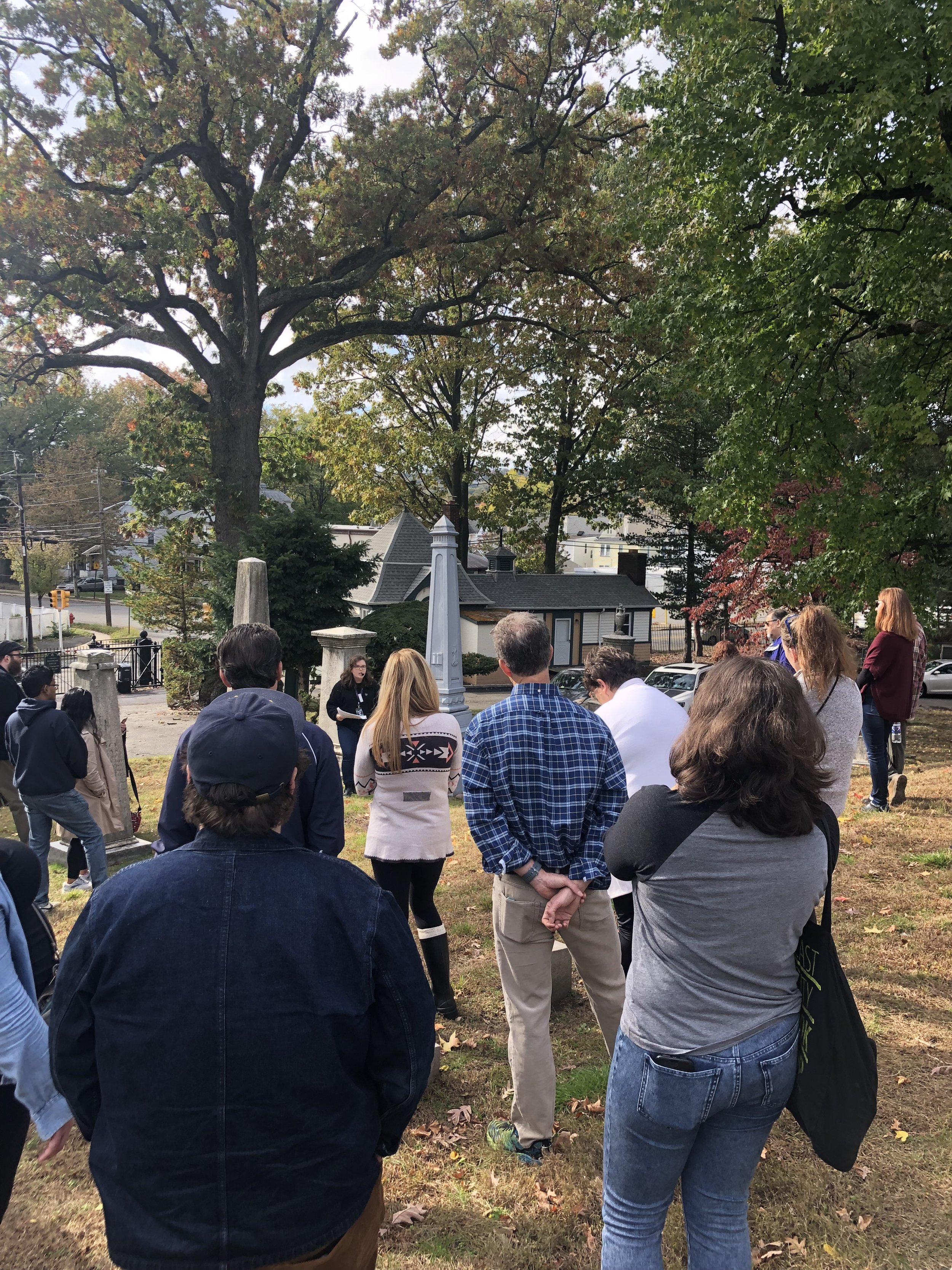  Photo of tour at Montclair graveyard 