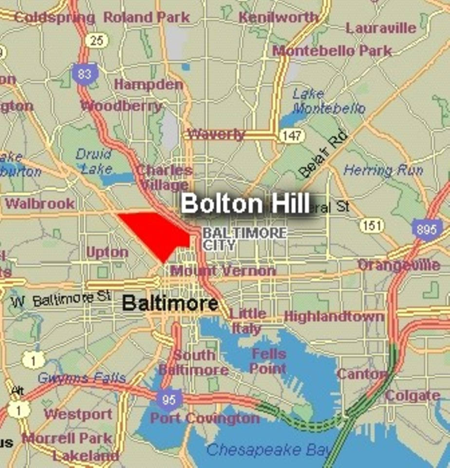 Bolton Hill is Centrally located in Midtown Baltimore