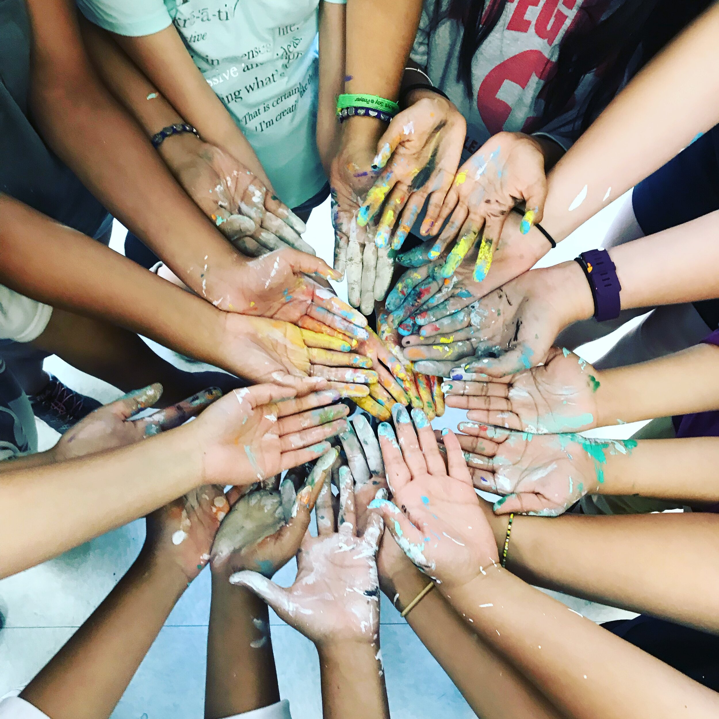 coLAB Summer Institute Painted Hands.JPG