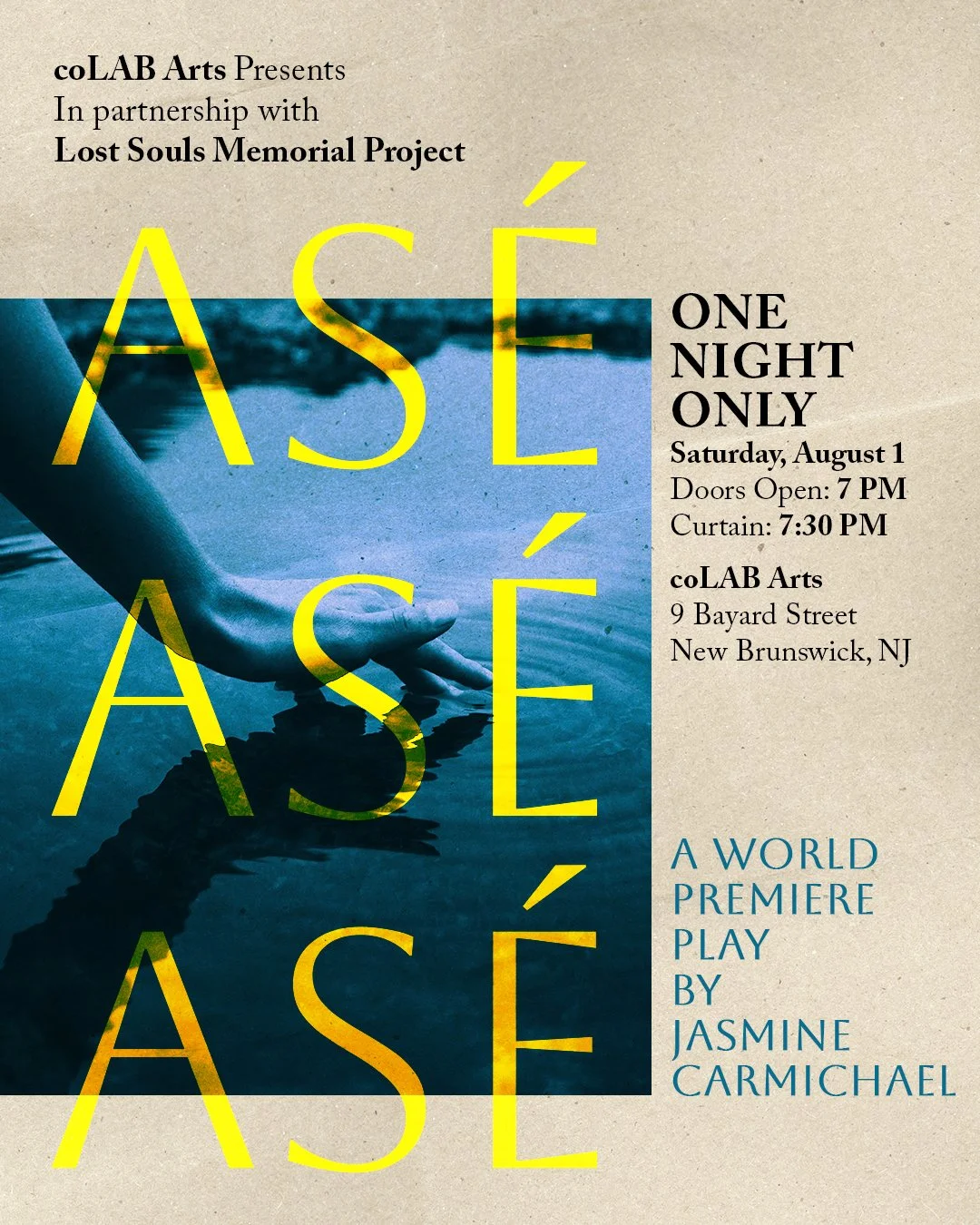 Asé, Asé, Asé: a new play by Jasmine Carmichael