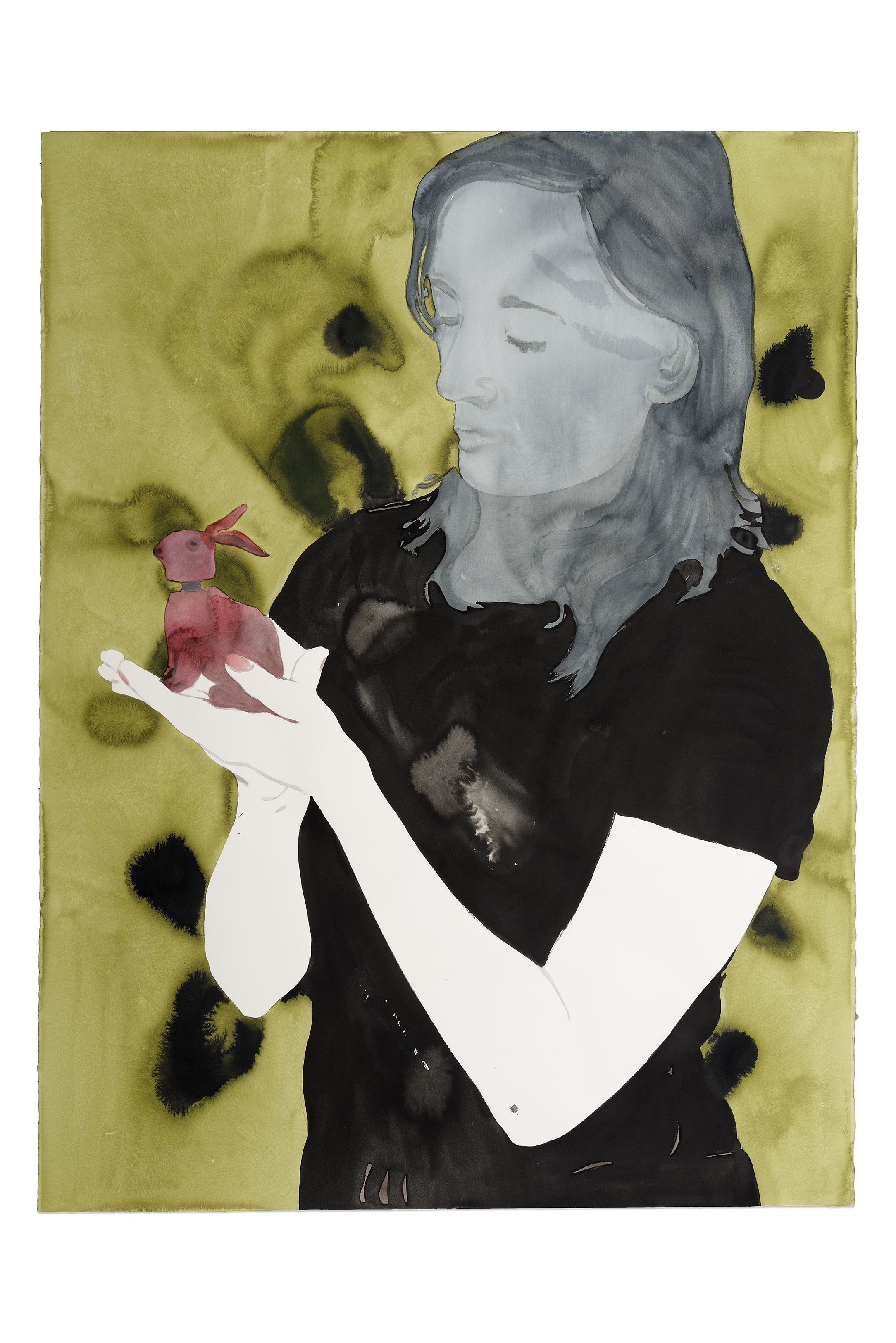 Françoise Pétrovitch, lavis d'encre, 120 x 160 cm, 2016