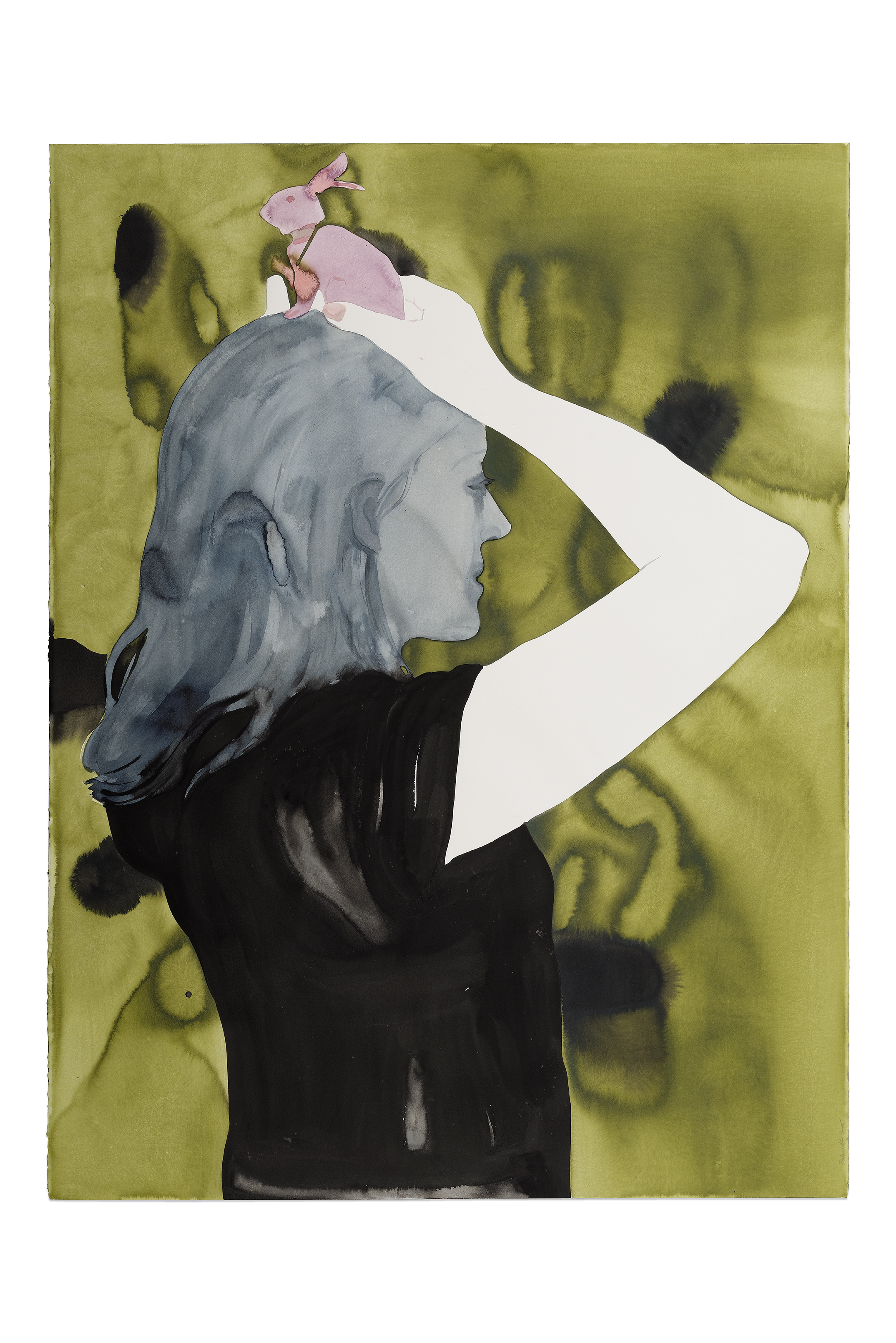Françoise Pétrovitch, lavis d'encre, 120 x 160 cm, 2016