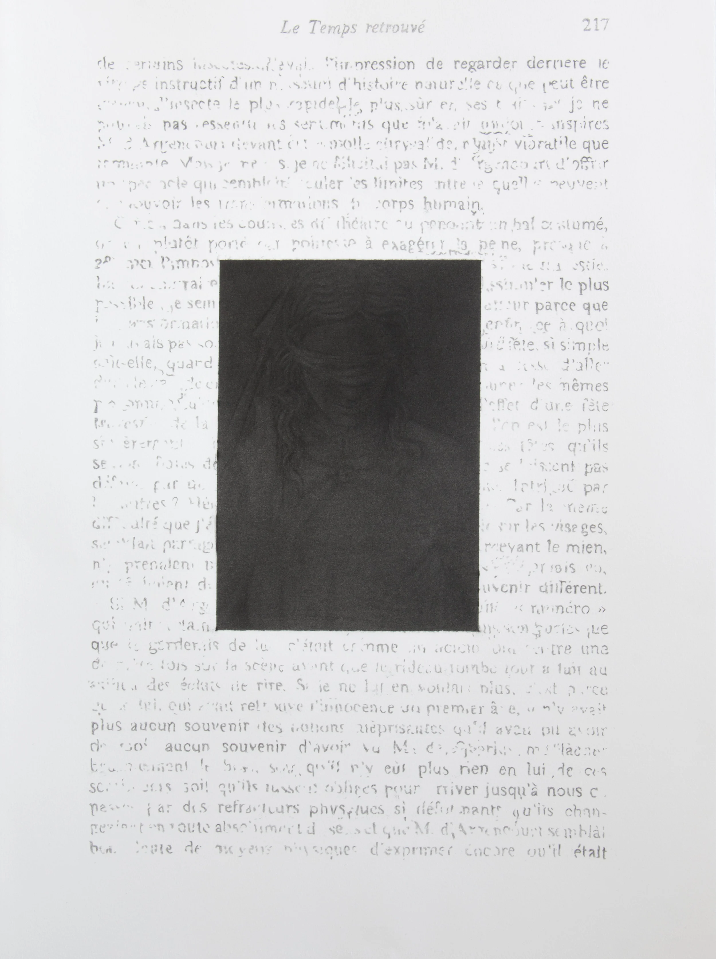 Jérémie Bennequin, "Être au commencement de nouveau", fusain sur papier, 76 x 57 cm, 2017